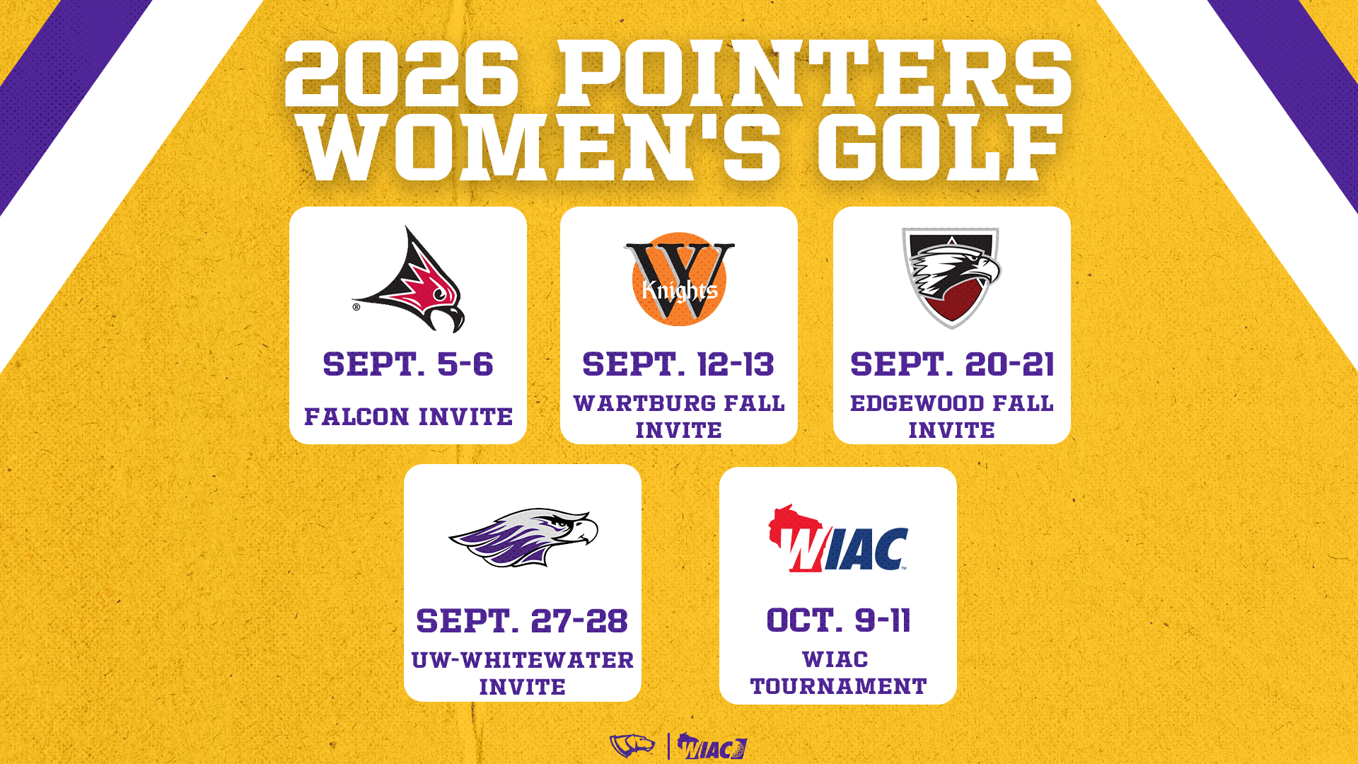 Women's golf 2026 fall schedule