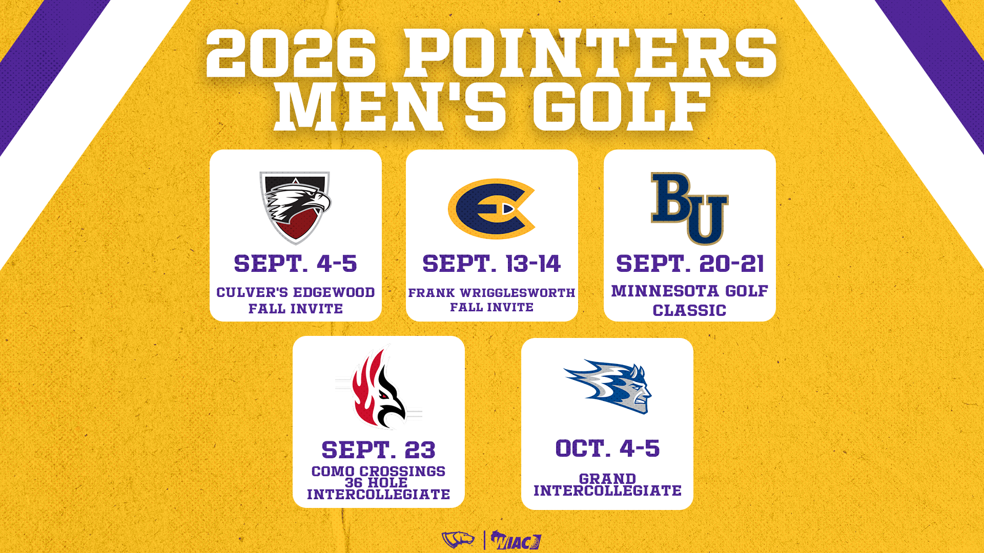 2026 fall men's golf schedule