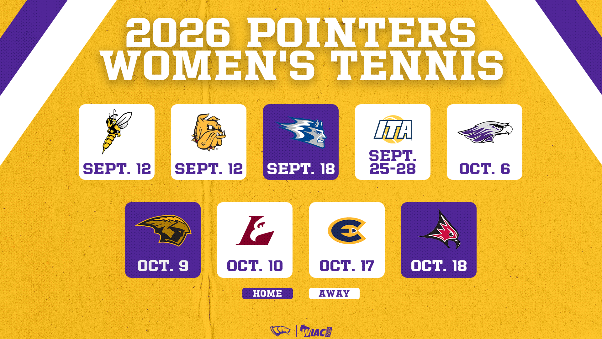 Women's tennis 2026 fall schedule