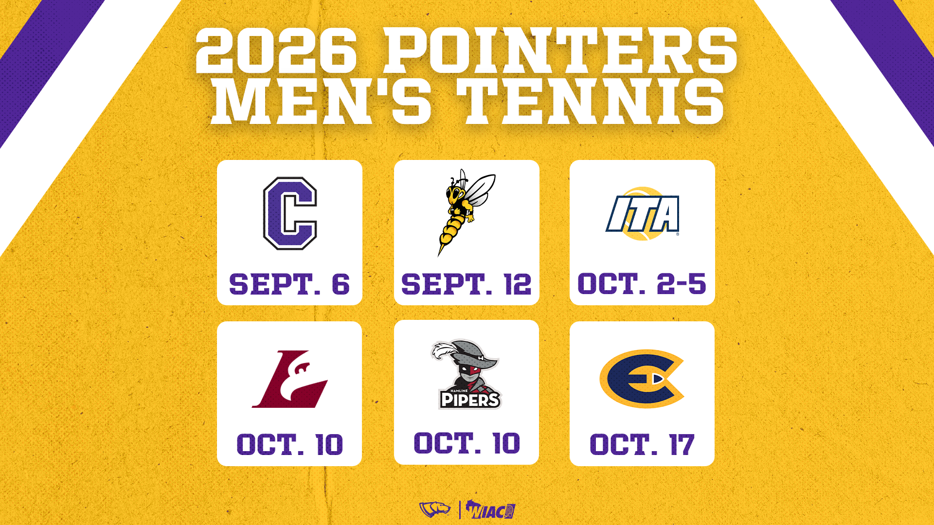 Men's tennis fall 2026 schedule