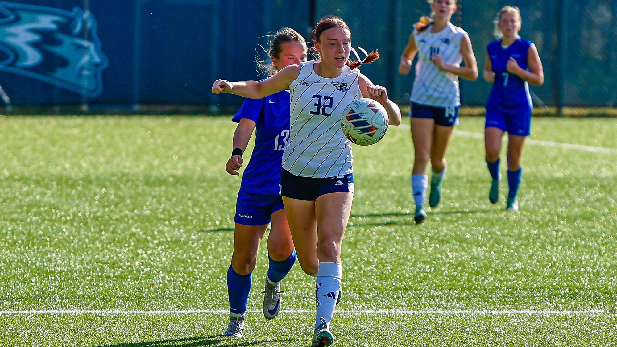 mckenna chases the ball