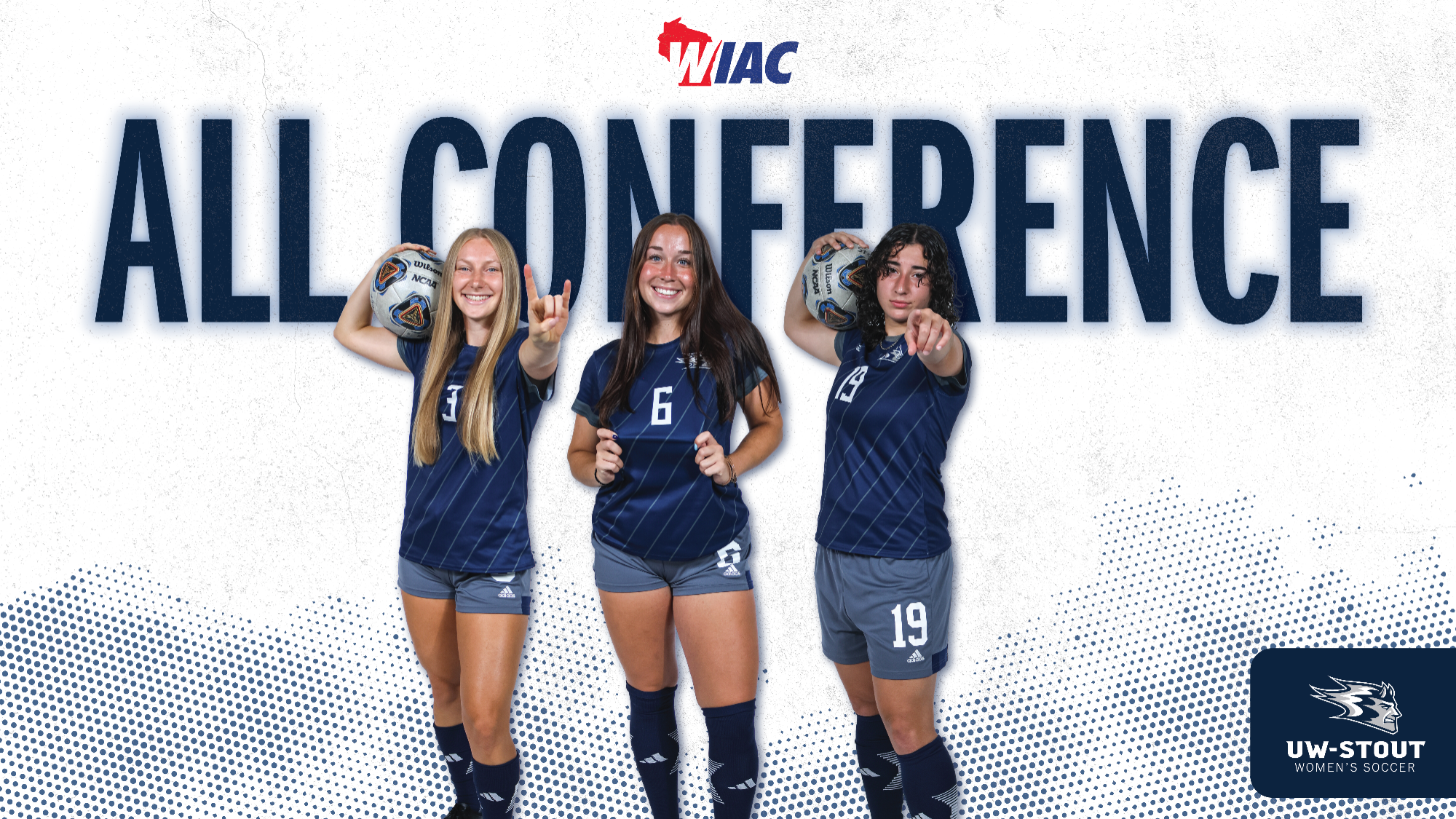 2025 Women's soccer all-wiac graphic