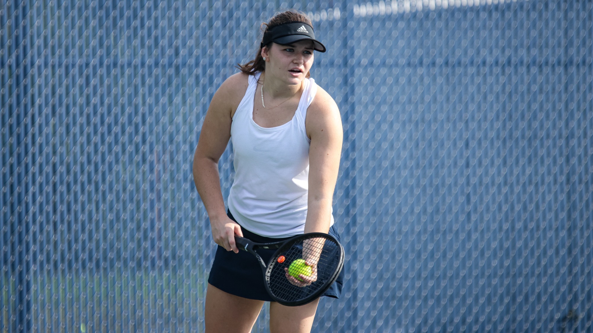 Ashlyn Dellemann getting set to serve