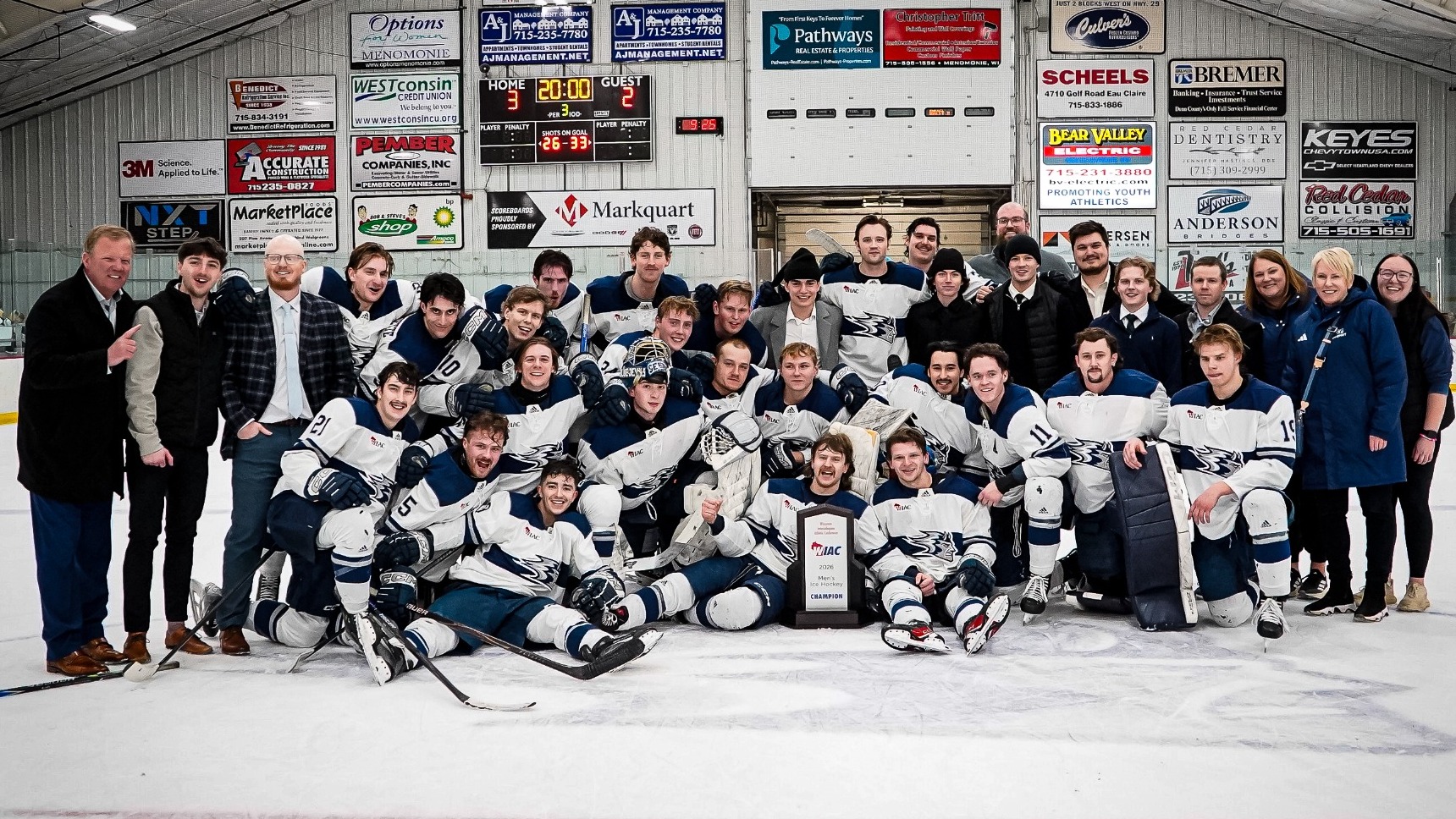 Hockey Team celly with trophy