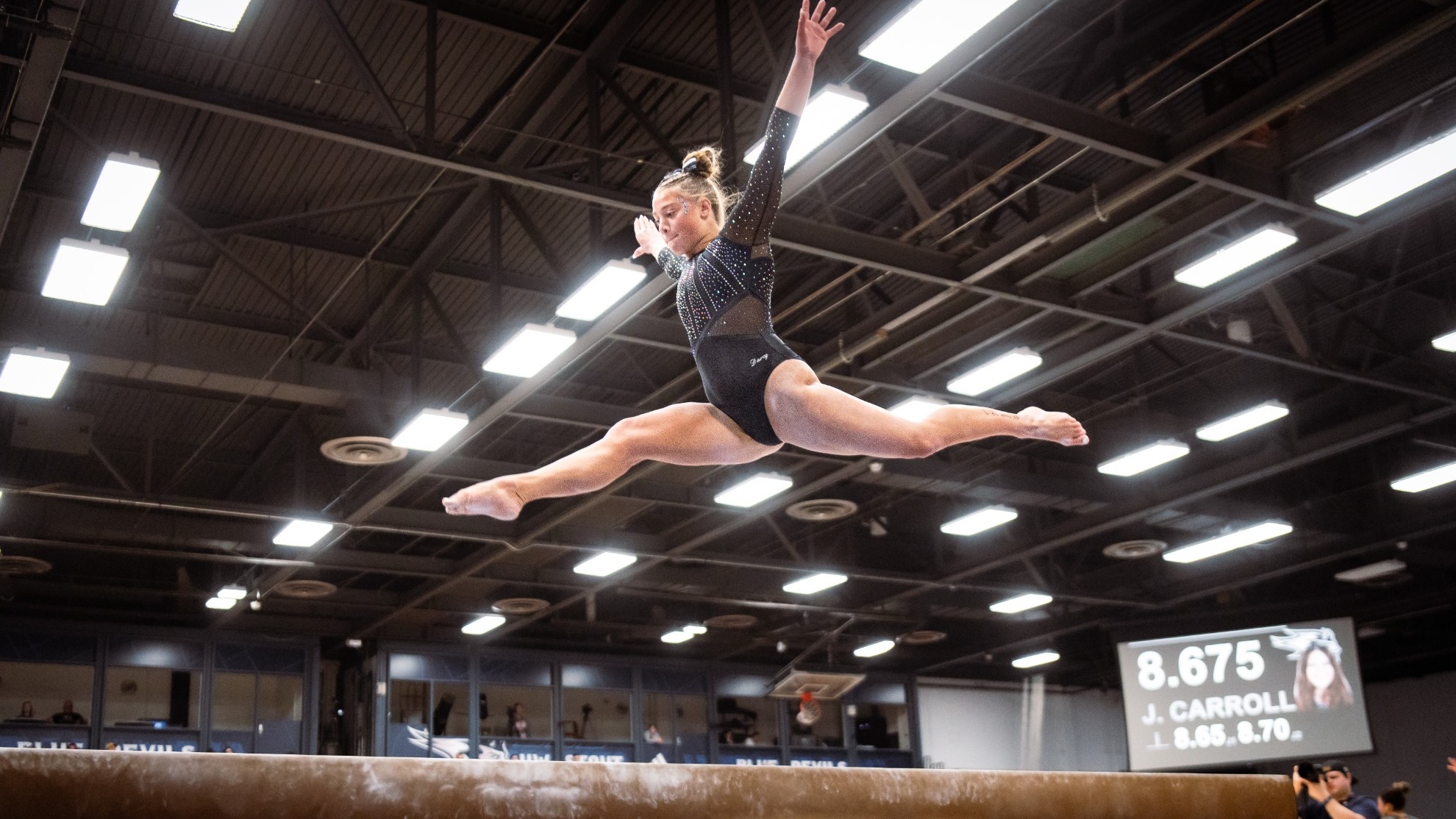 UW Stout on the beam