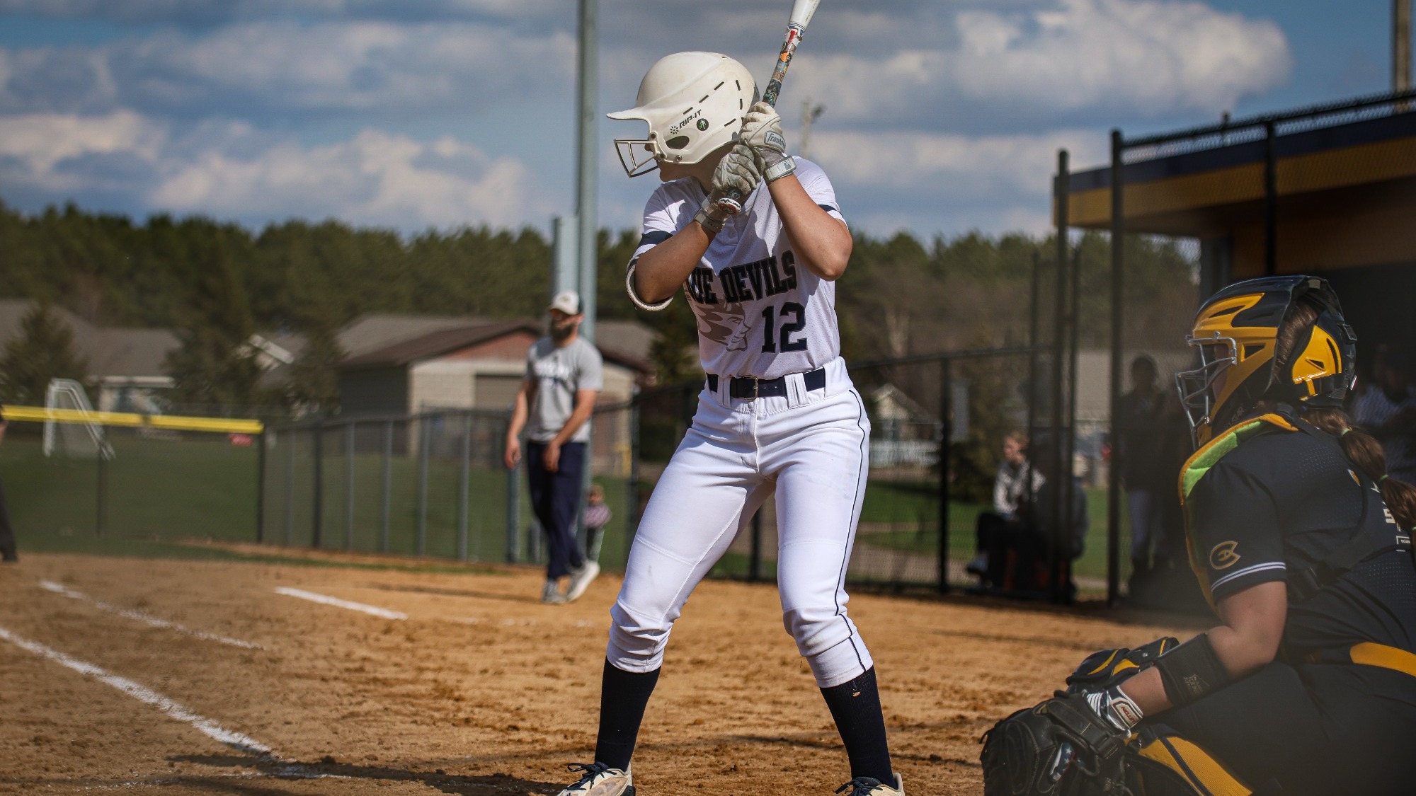 Steph at bat at uwec