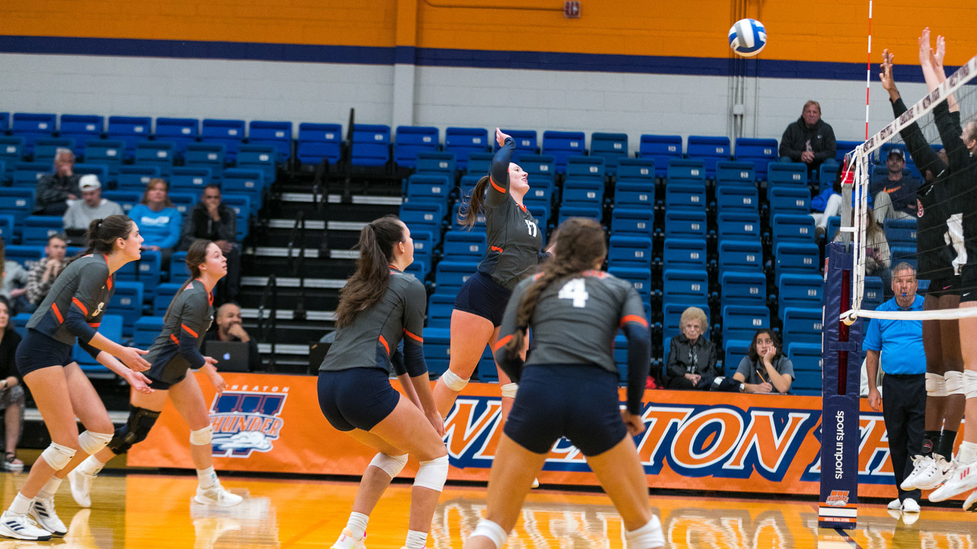 Thunder volleyball defeats Westminster (Mo.) 31; Coach Schmidt earns