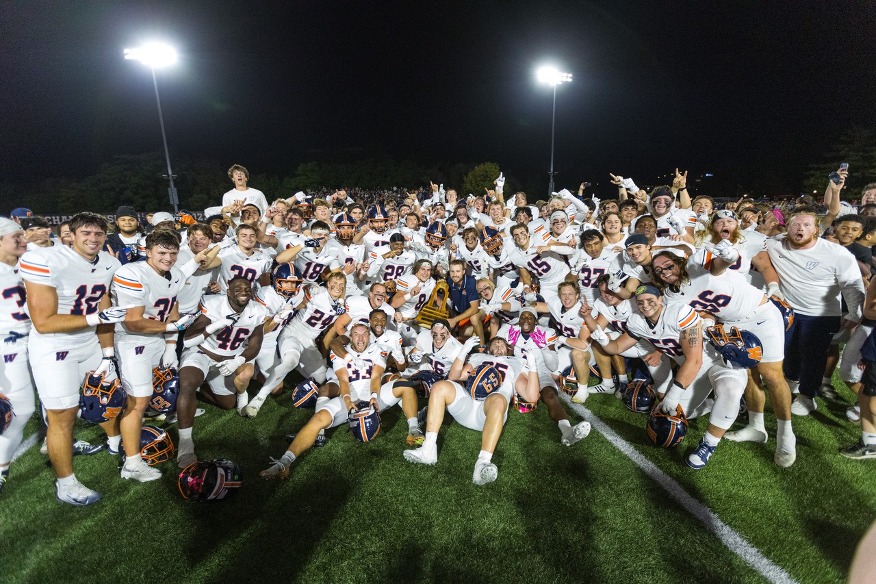Wheaton Football wins the Little Brass Bell