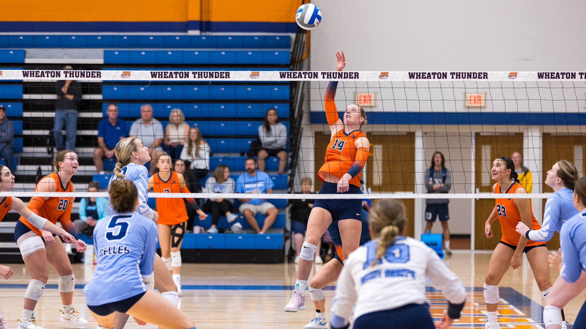 Wheaton College Volleyball vs St Mary's College (IN) (3-1)/ Marilyn Scribner Inivitational