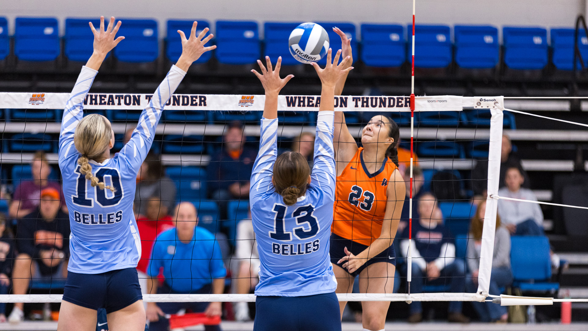 Wheaton College Volleyball vs St Mary's College (IN) (3-1)/ Marilyn Scribner Inivitational