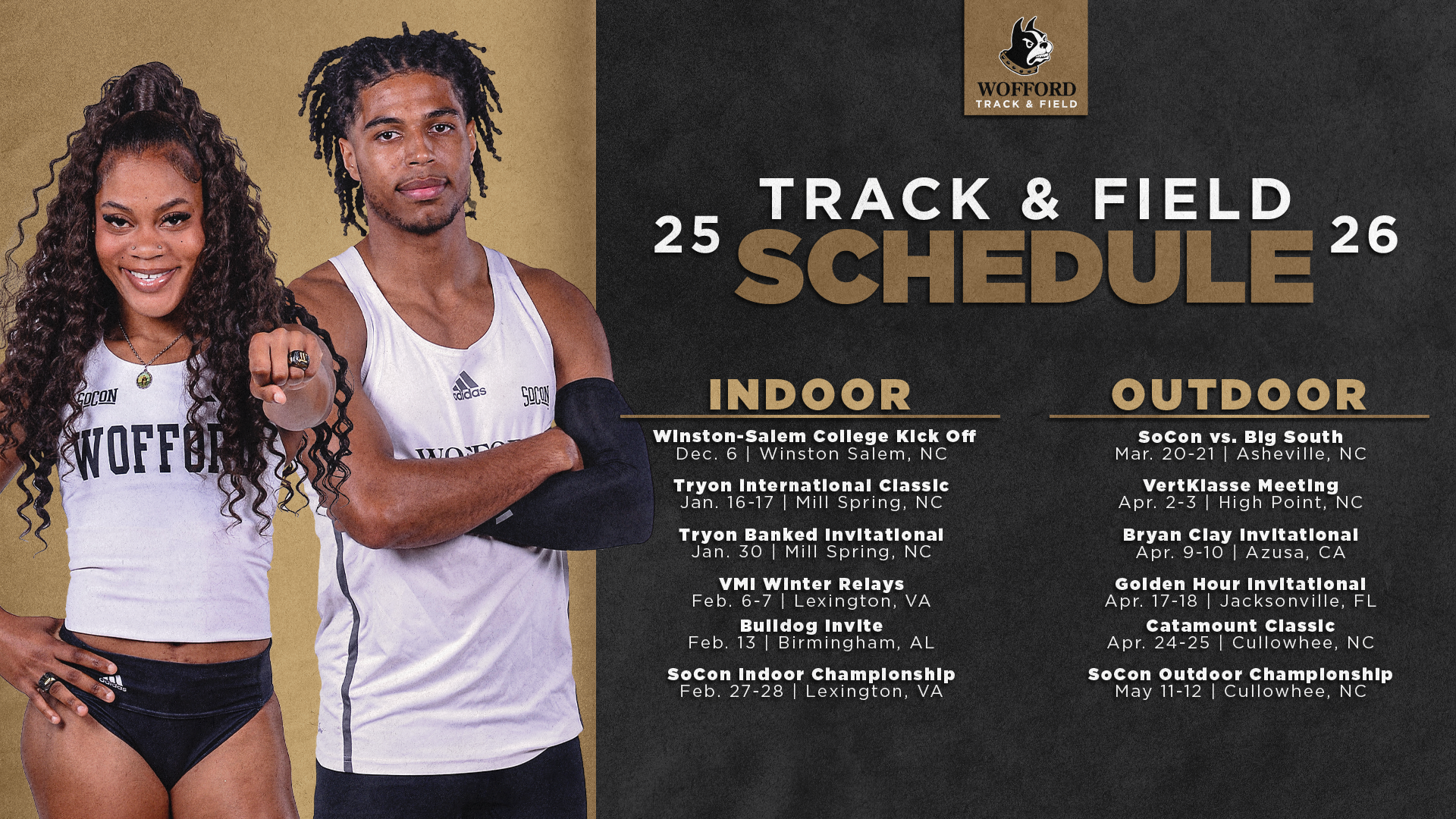 2025-26 track schedule release graphic