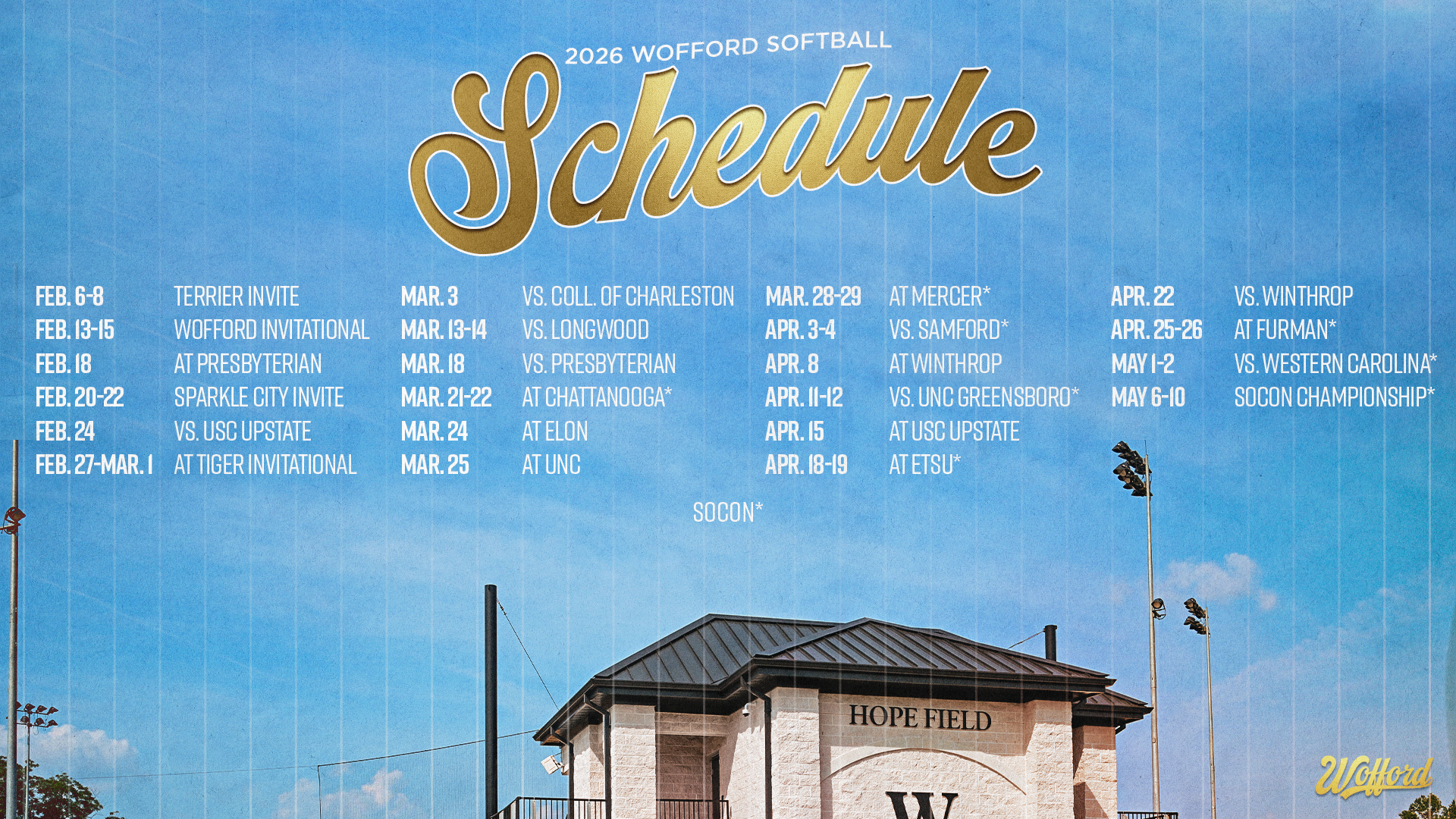 2026 Softball Schedule Release