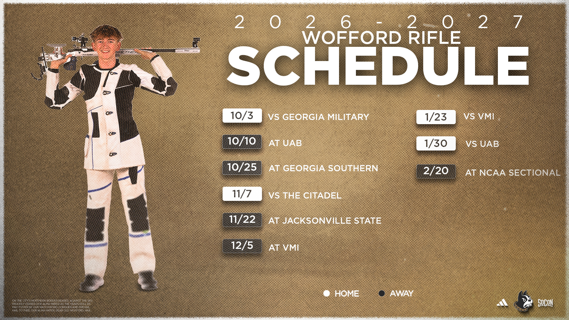 2026_27 Rifle Schedule graphic
