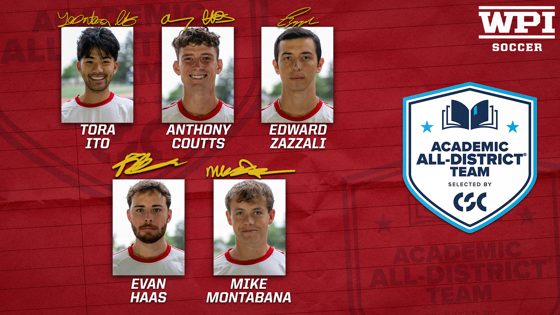 College Sports Communicators Academic All-District-WPI Men's Soccer-2025