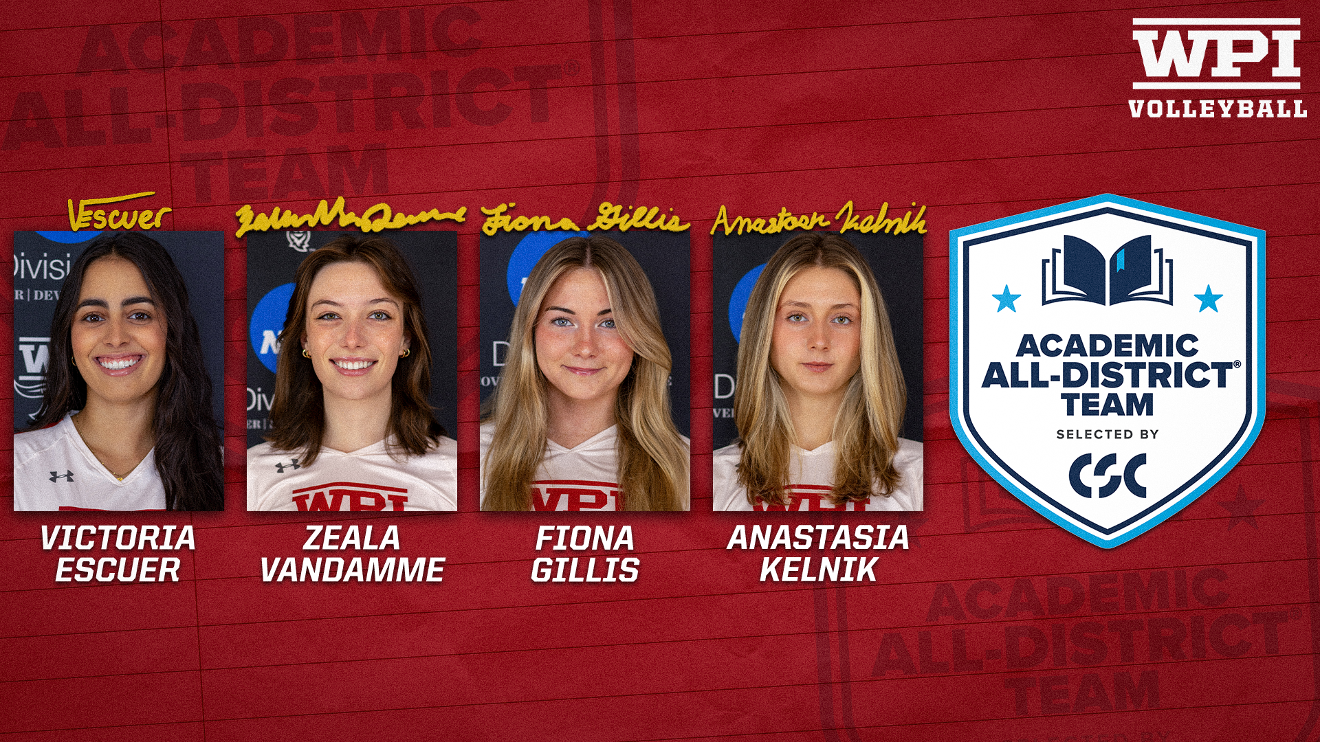 College Sports Communicators Academic All-District-WPI Volleyball-2025