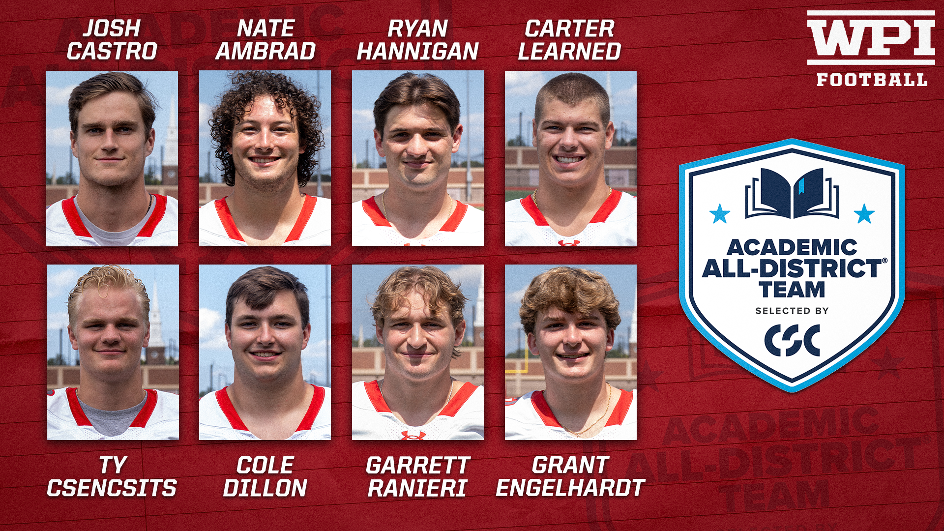 College Sports Communicators Academic All-District-WPI Football-2025
