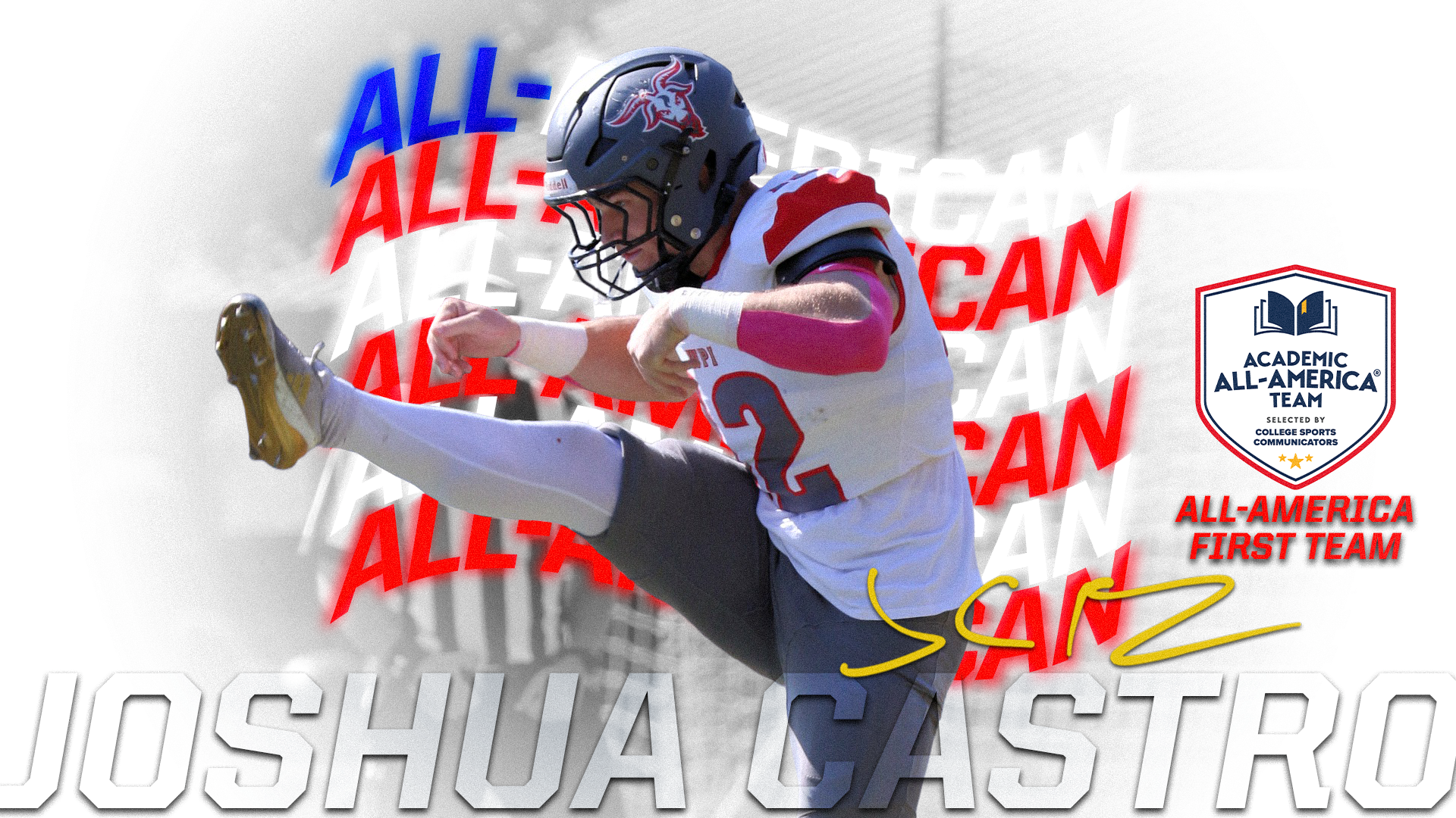 College Sports Communicators Academic All-America-Joshua Castro-WPI Football-2025-26