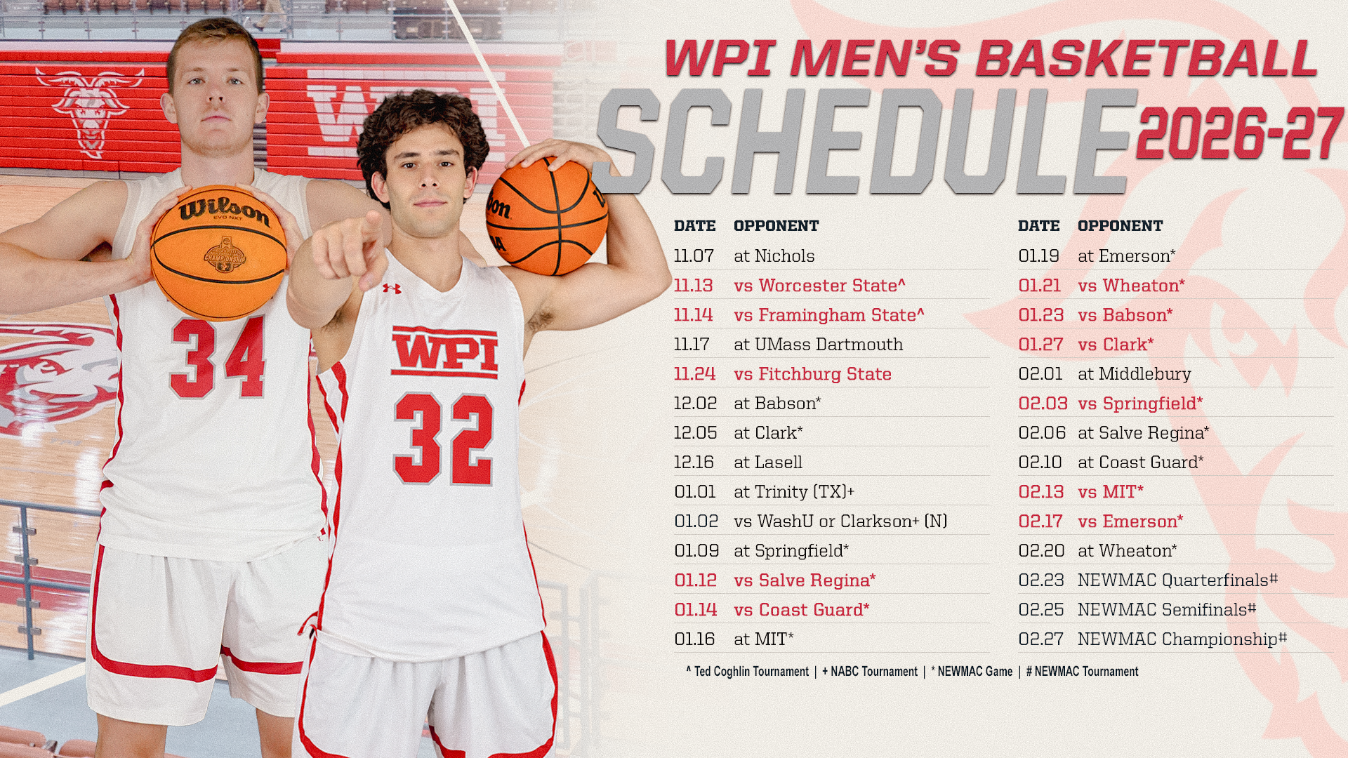 Season Schedule-WPI Men's Basketball-2026-27