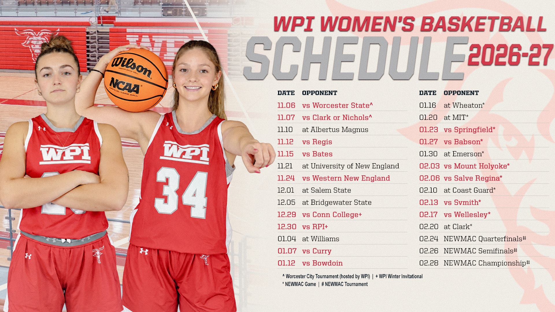  Season Schedule-WPI Women's Basketball-2026-27