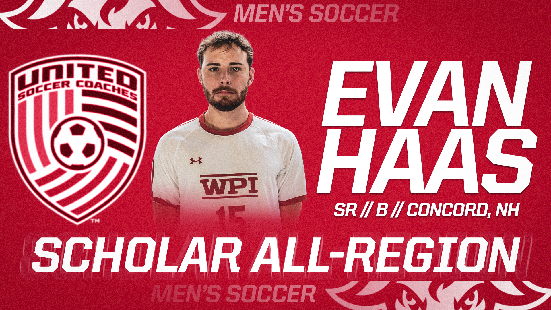 United Soccer Coaches Scholar All-Region-Evan Haas-WPI Men's Soccer-2026