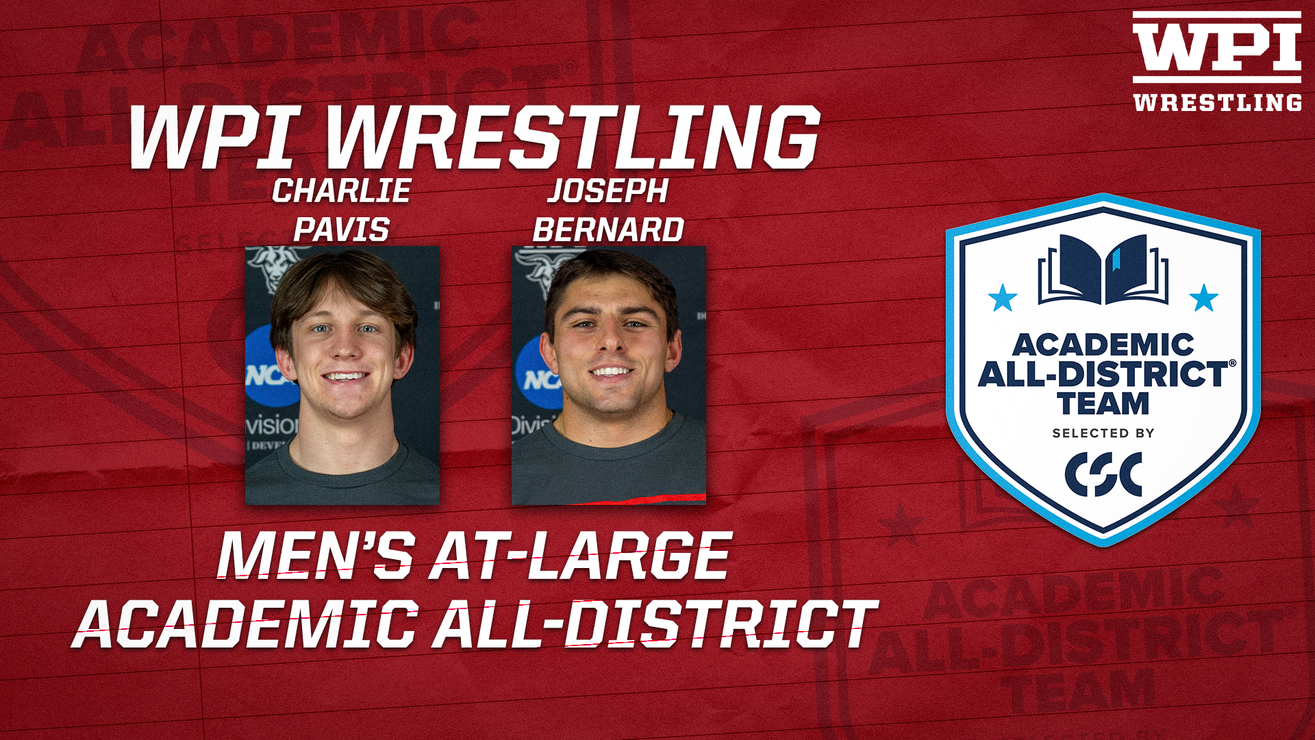 College Sports Communicators Men's At-Large Academic All-District-WPI Wrestling-2026