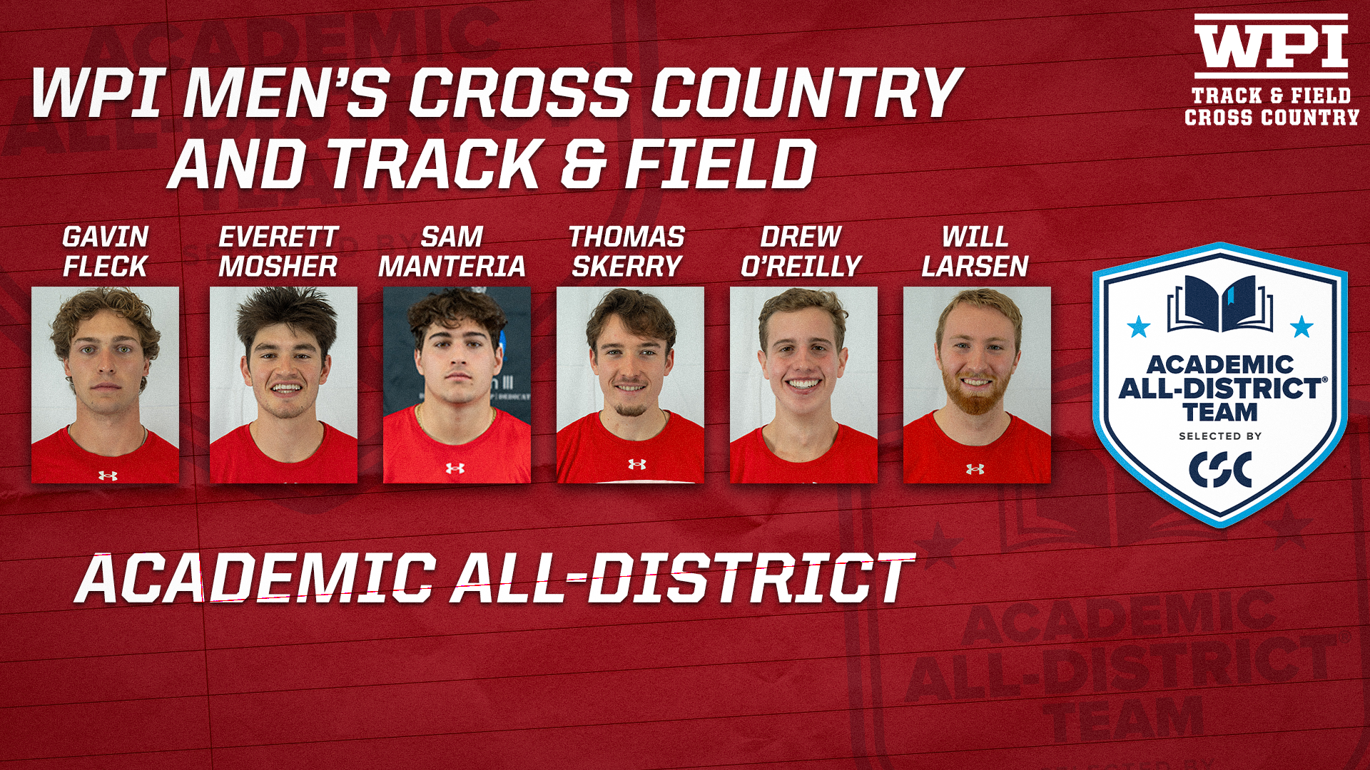 College Sports Communicators Men's Track & Field and Cross Country Academic All-District-WPI Men's Track & Field-WPI Men's Cross Country-2026