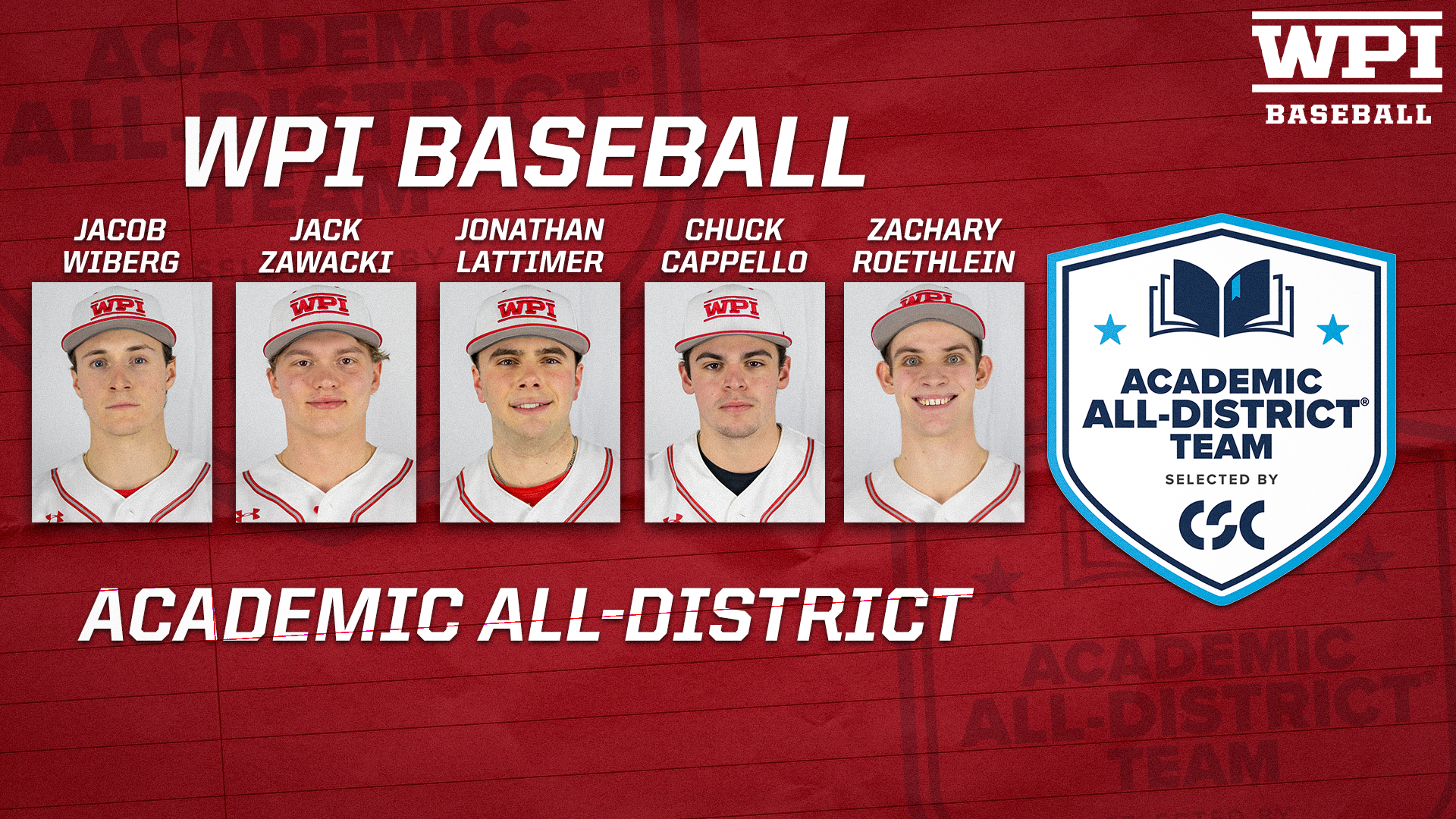 College Sports Communicators Academic All-District-WPI Baseball-2026