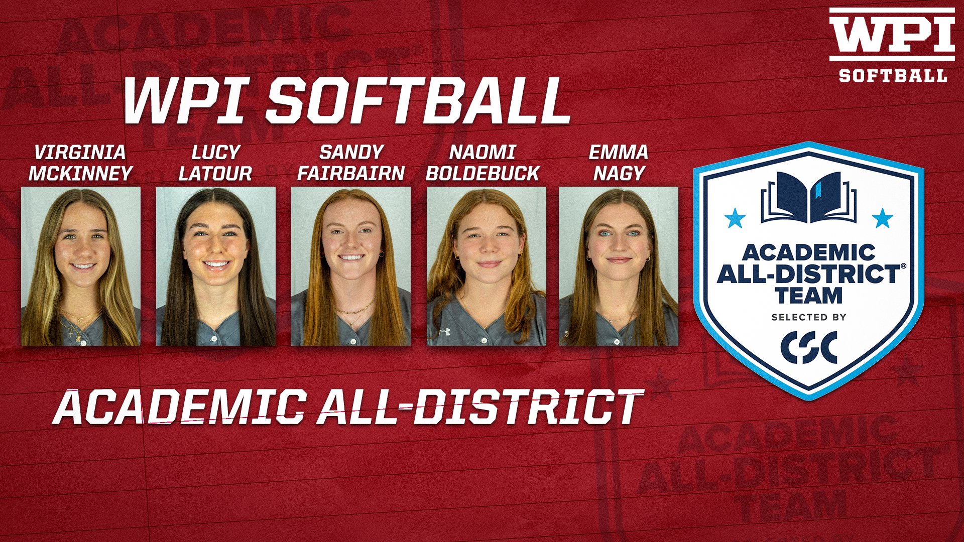 College Sports Communicators Academic All-District-WPI Softball-2026
