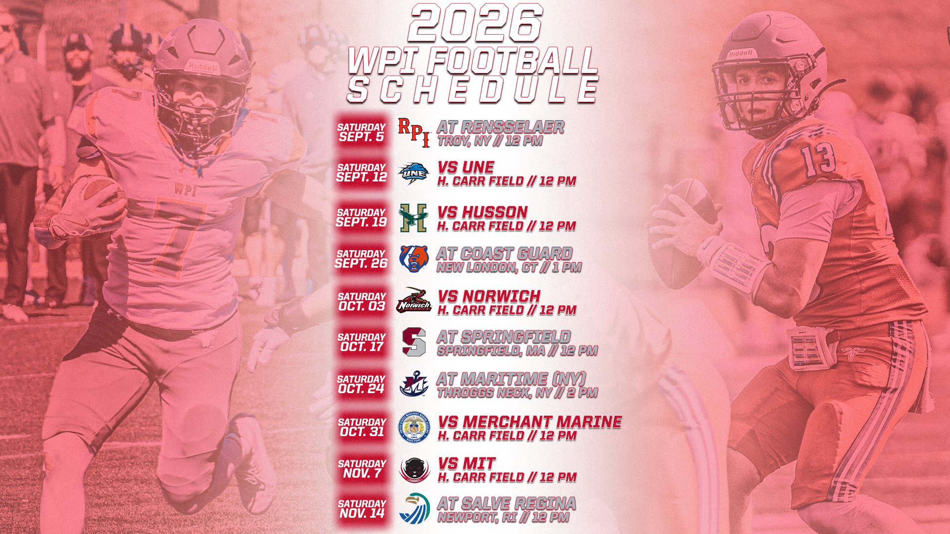 Schedule Release-WPI Football-2026
