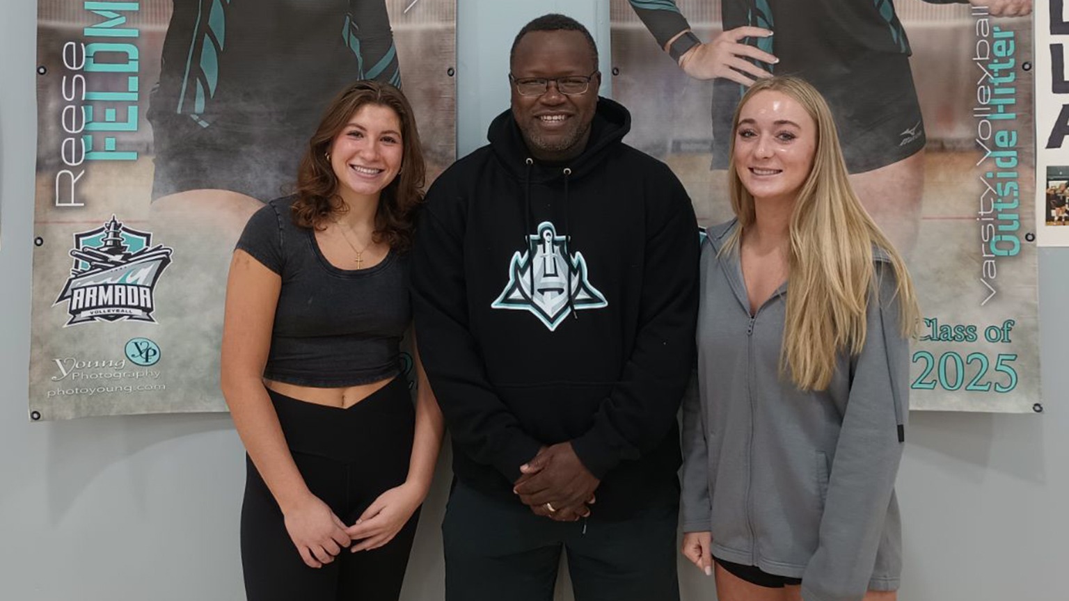 Reese Feldman, Larry Church and Ella Handley