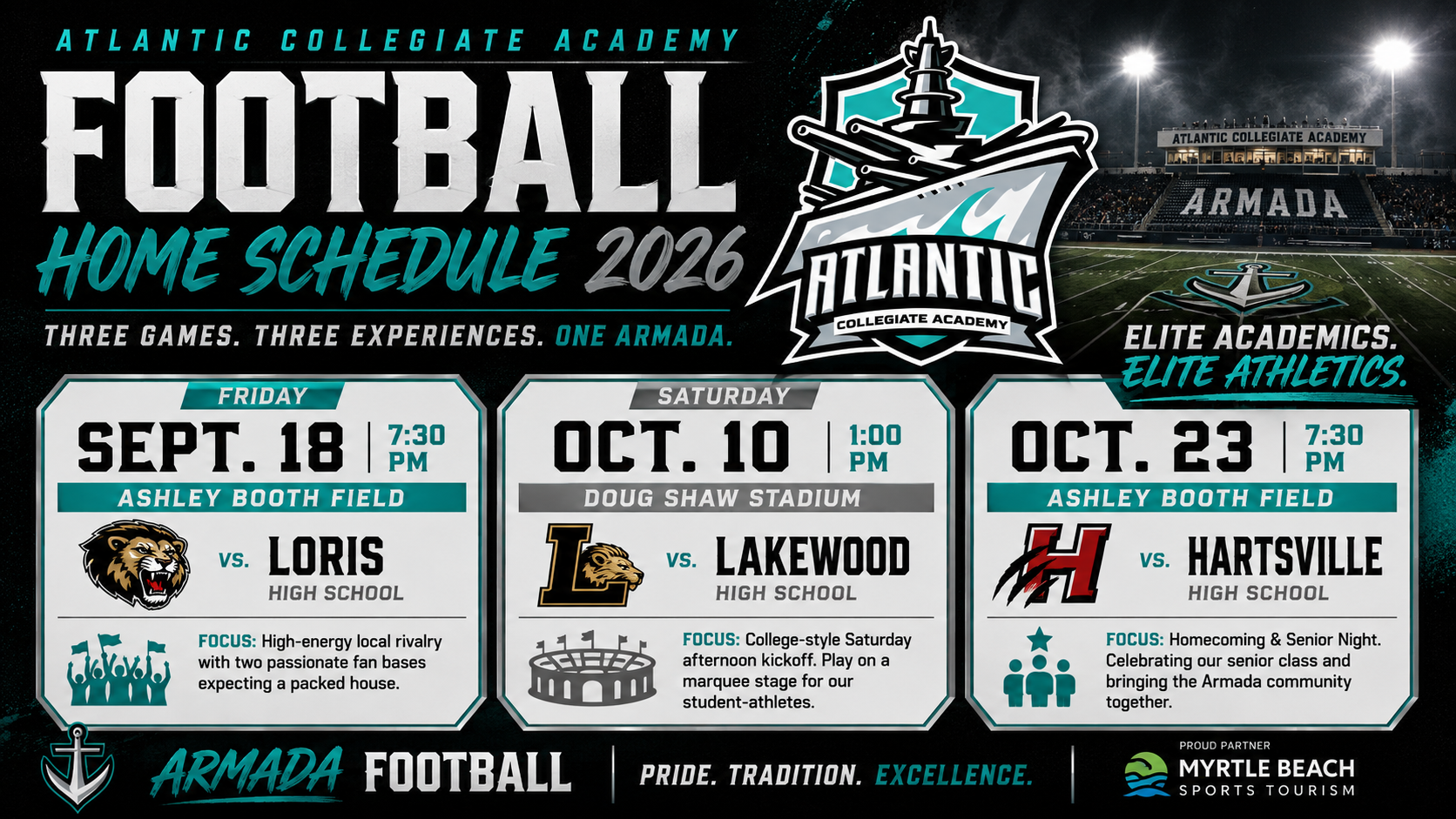 Football home game graphic