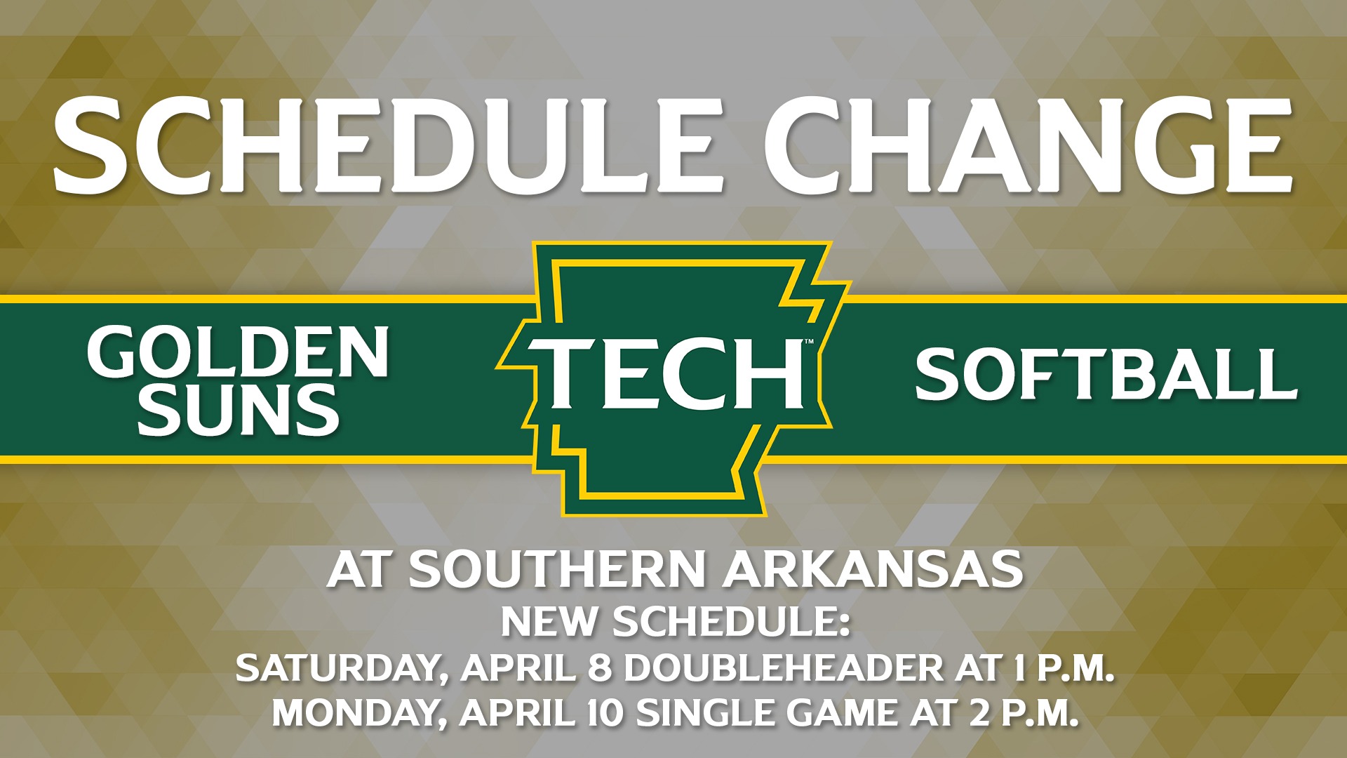 SCHEDULE CHANGE: Adjustments made to softball road series at SAU