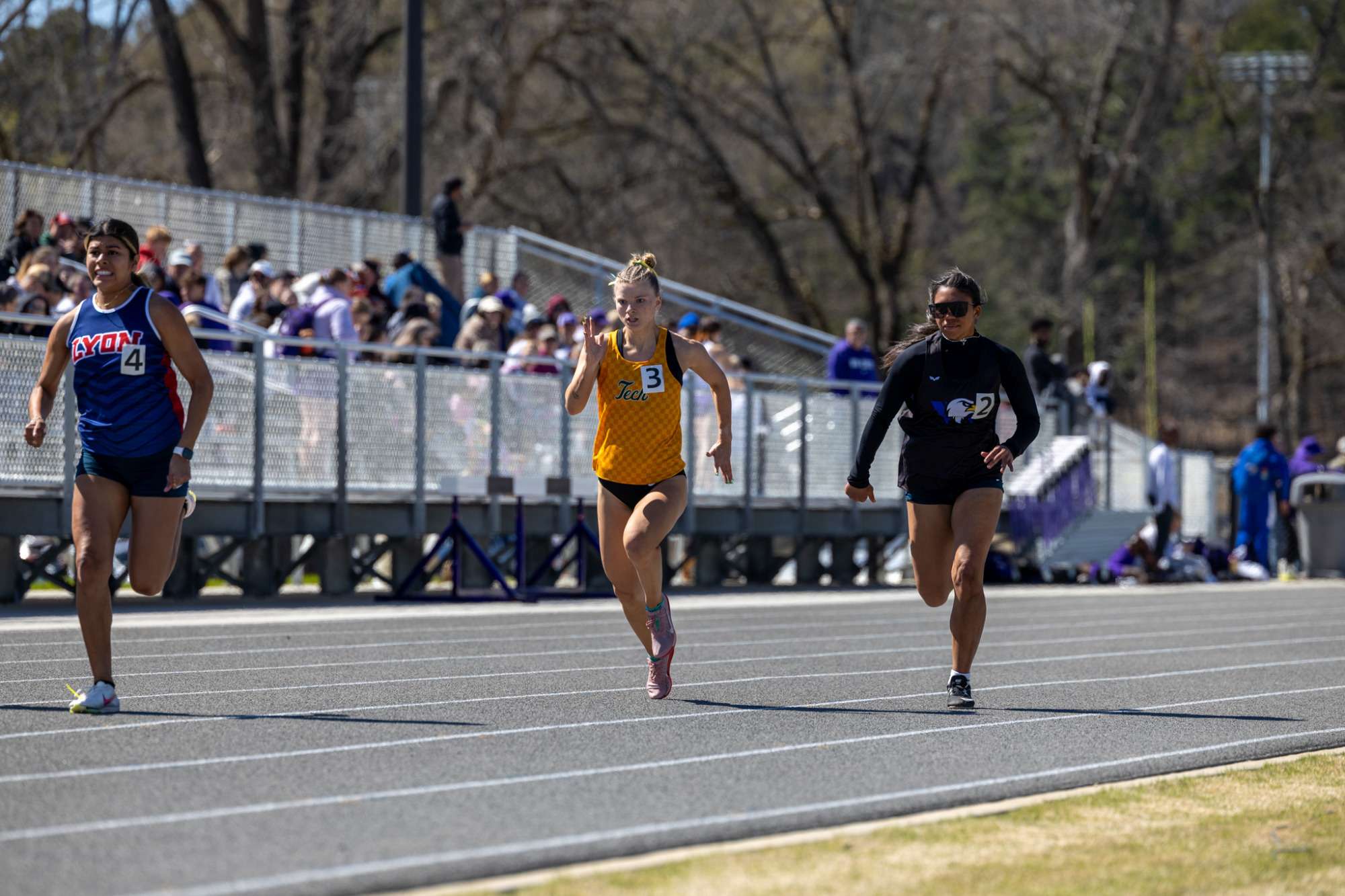 Kaitlynne Elmore sprinting at Ouachita