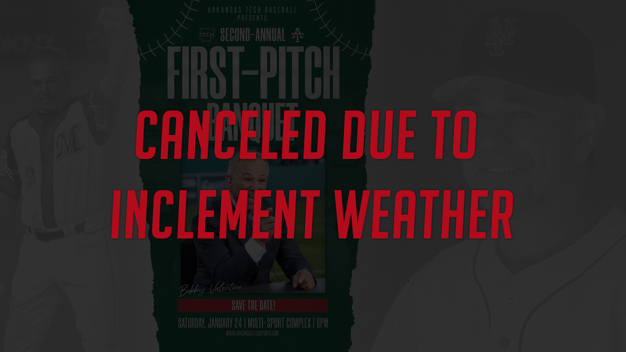 Canceled first-pitch banquet