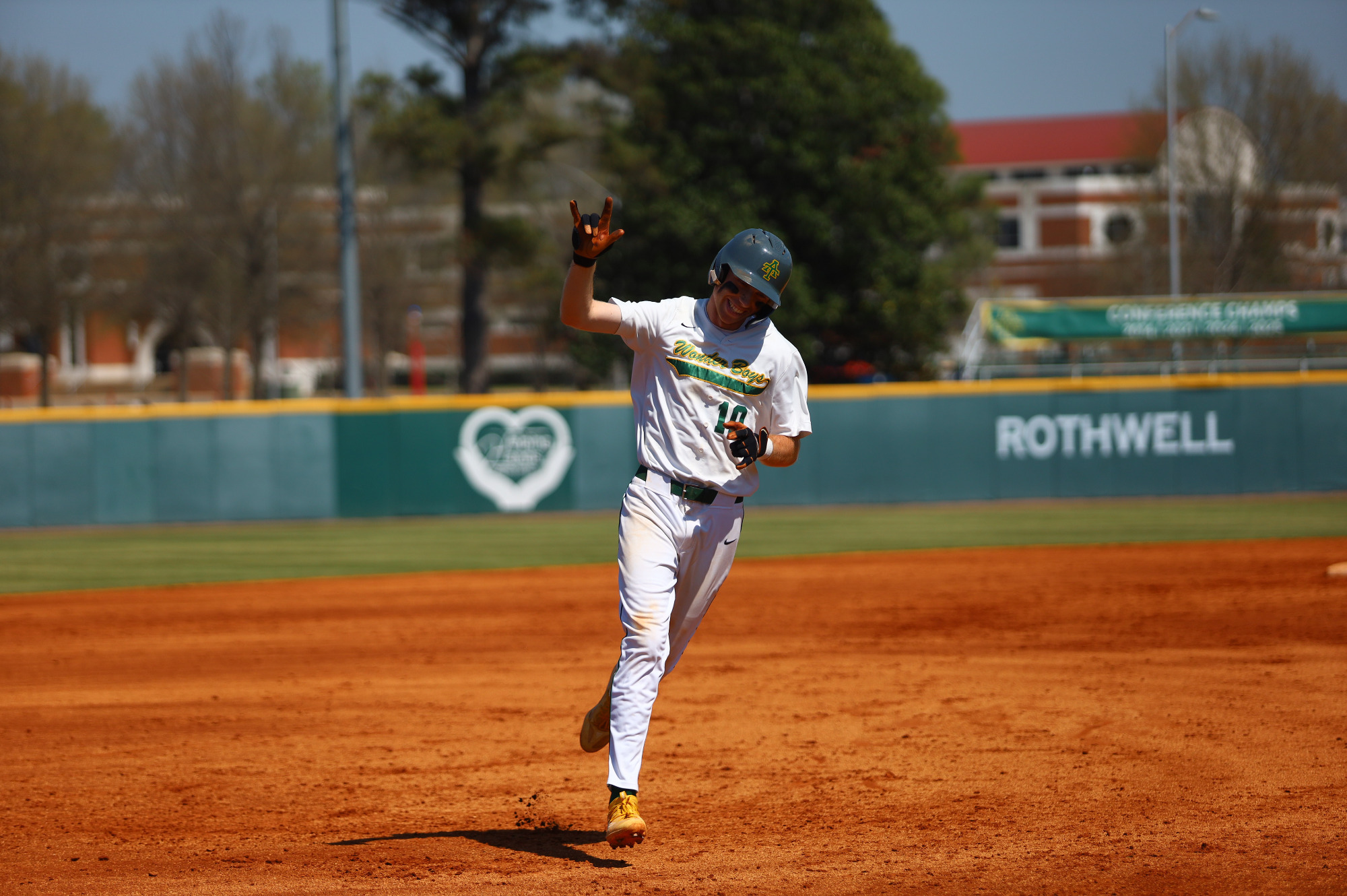Brendyn Bard celebrating HR vs. ECU