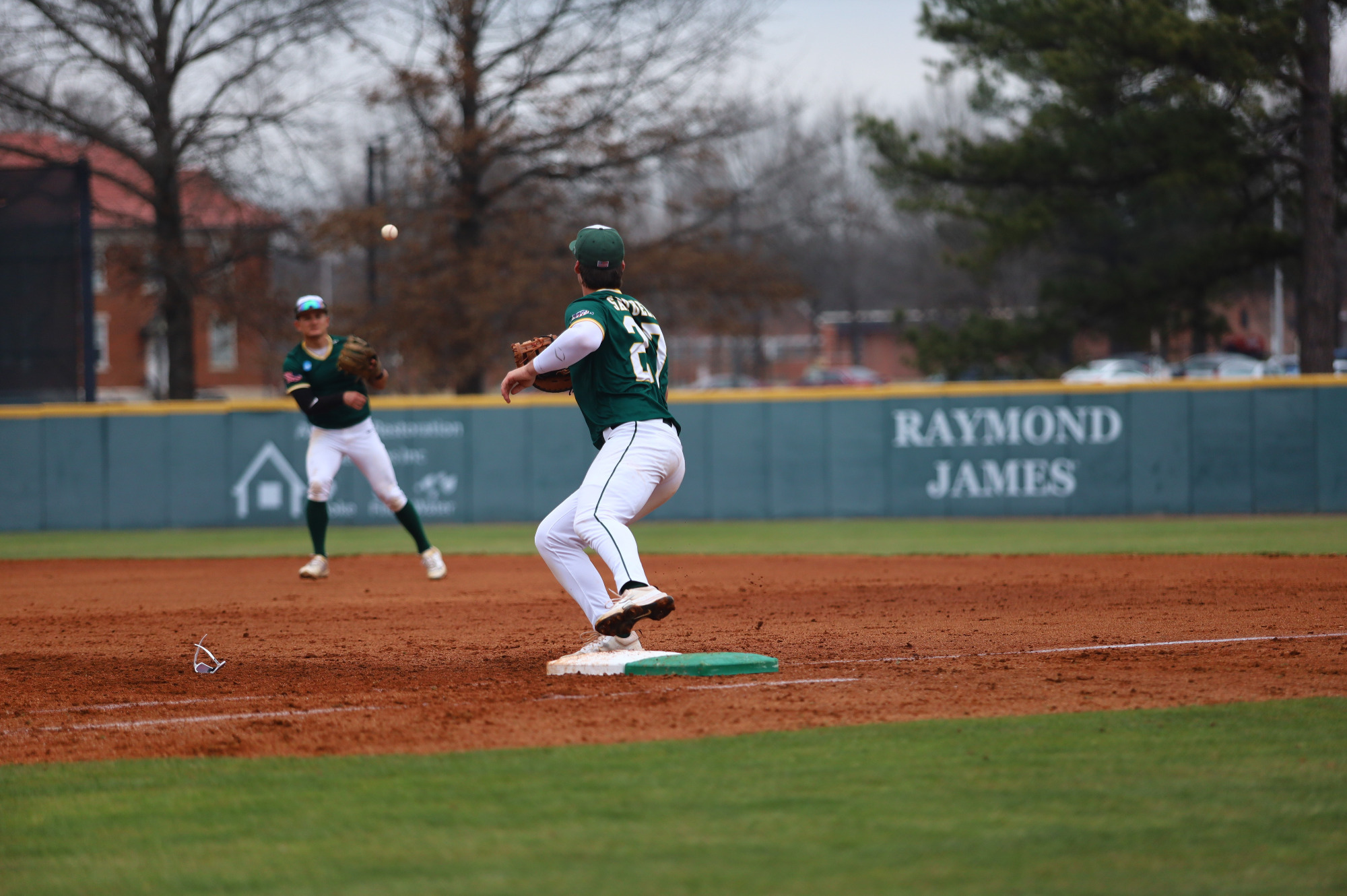 Drew Vega throwing to Tyler Sardelli