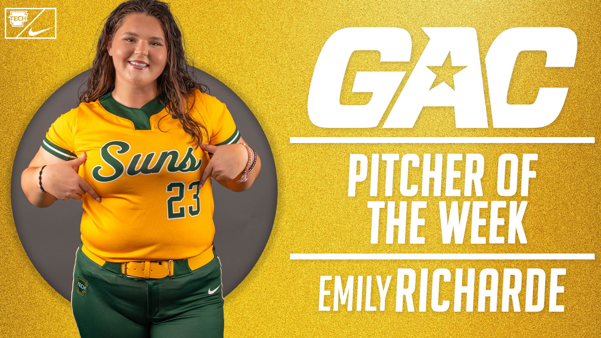 Emily Richarde GAC Pitcher of the Week (2026)