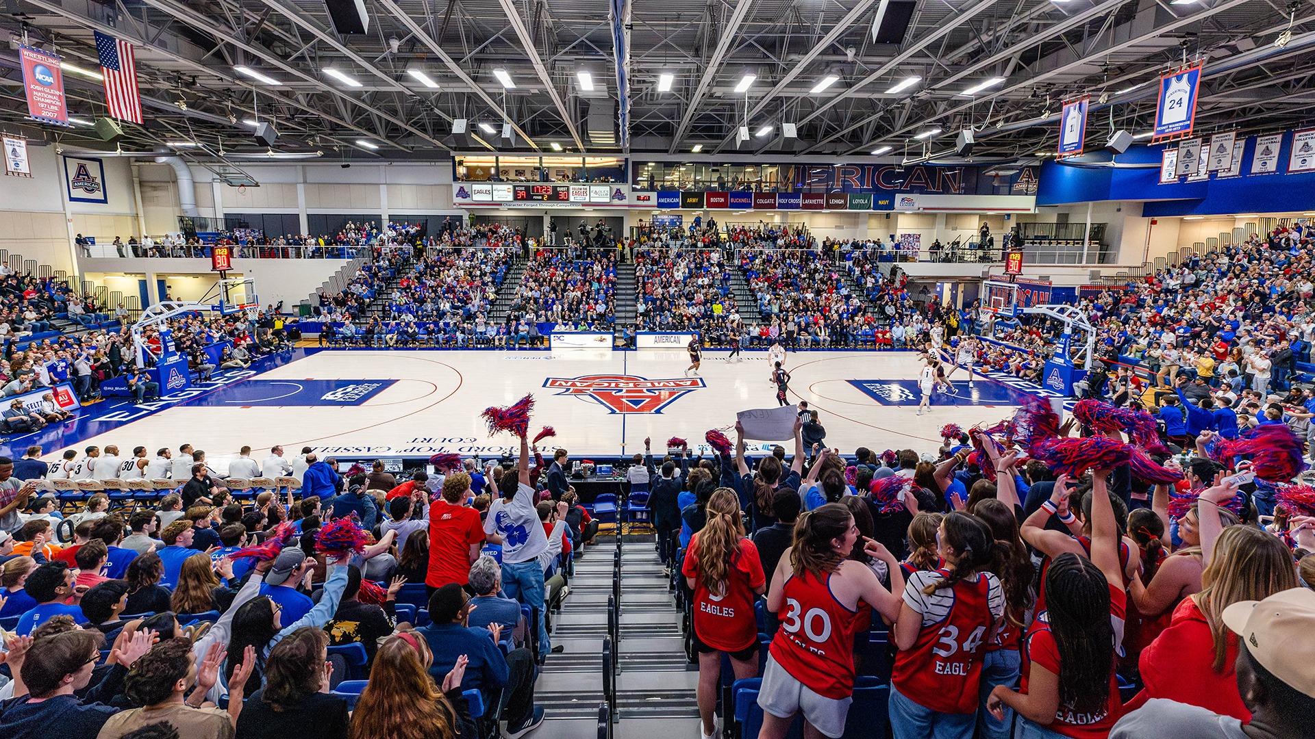 Bender Arena crowd for men's basketball Patriot League Championship