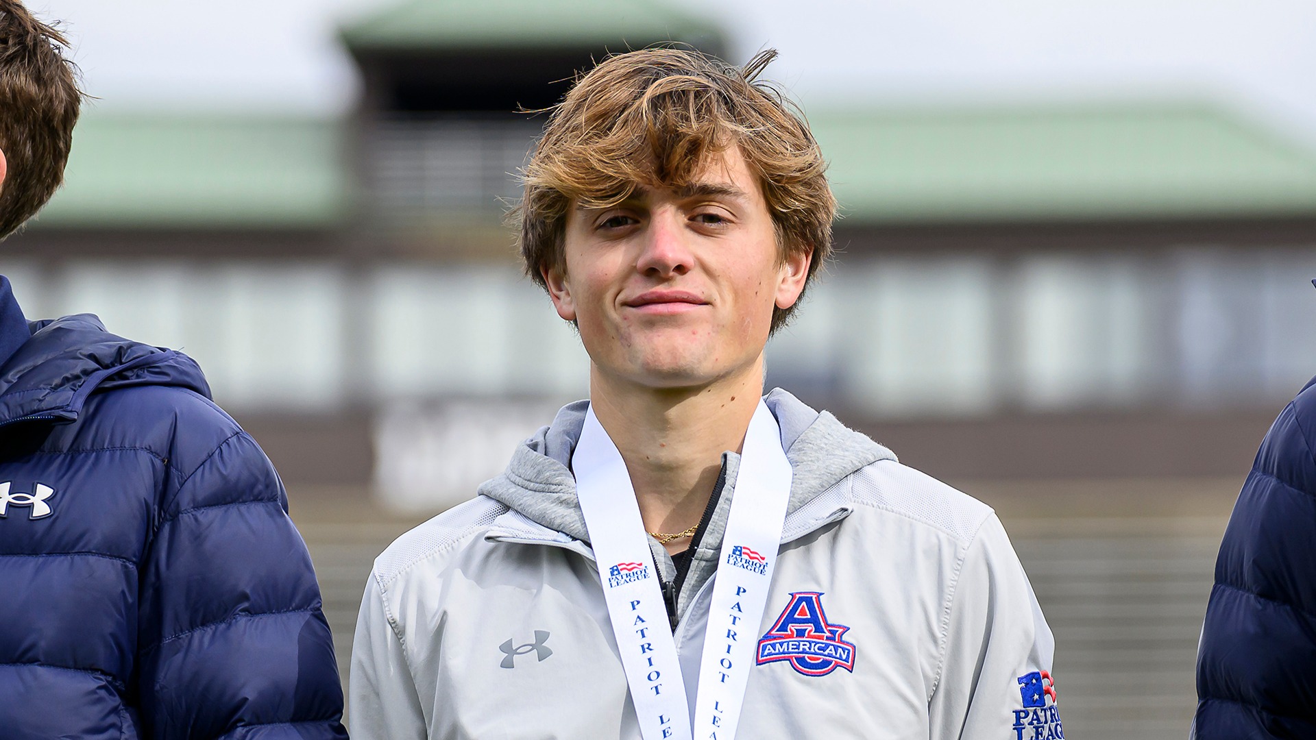 Kaden Kluth with his All-Patriot League First Team medal at the 2025 PL Cross Country Championships
