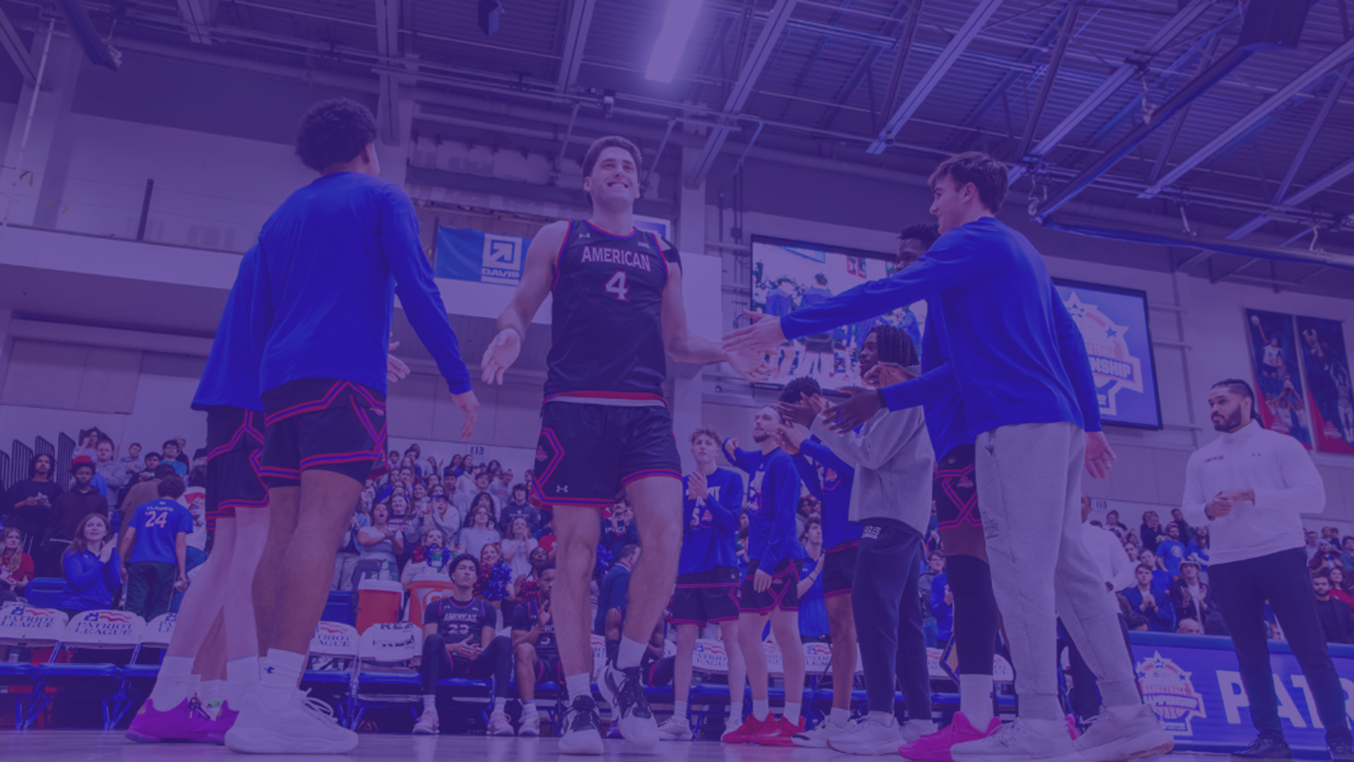 Lincoln Ball being announced as a starter for men's basketball