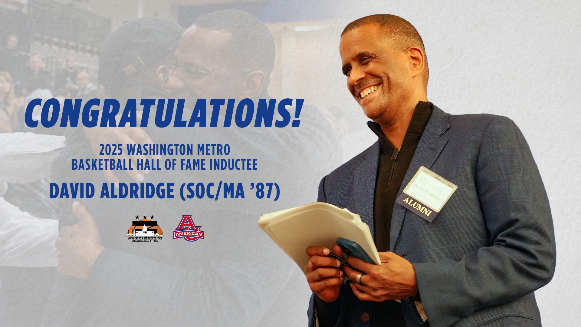 Congratulations to David Aldridge on his induction into the Washington Metro Basketball Hall of Fame