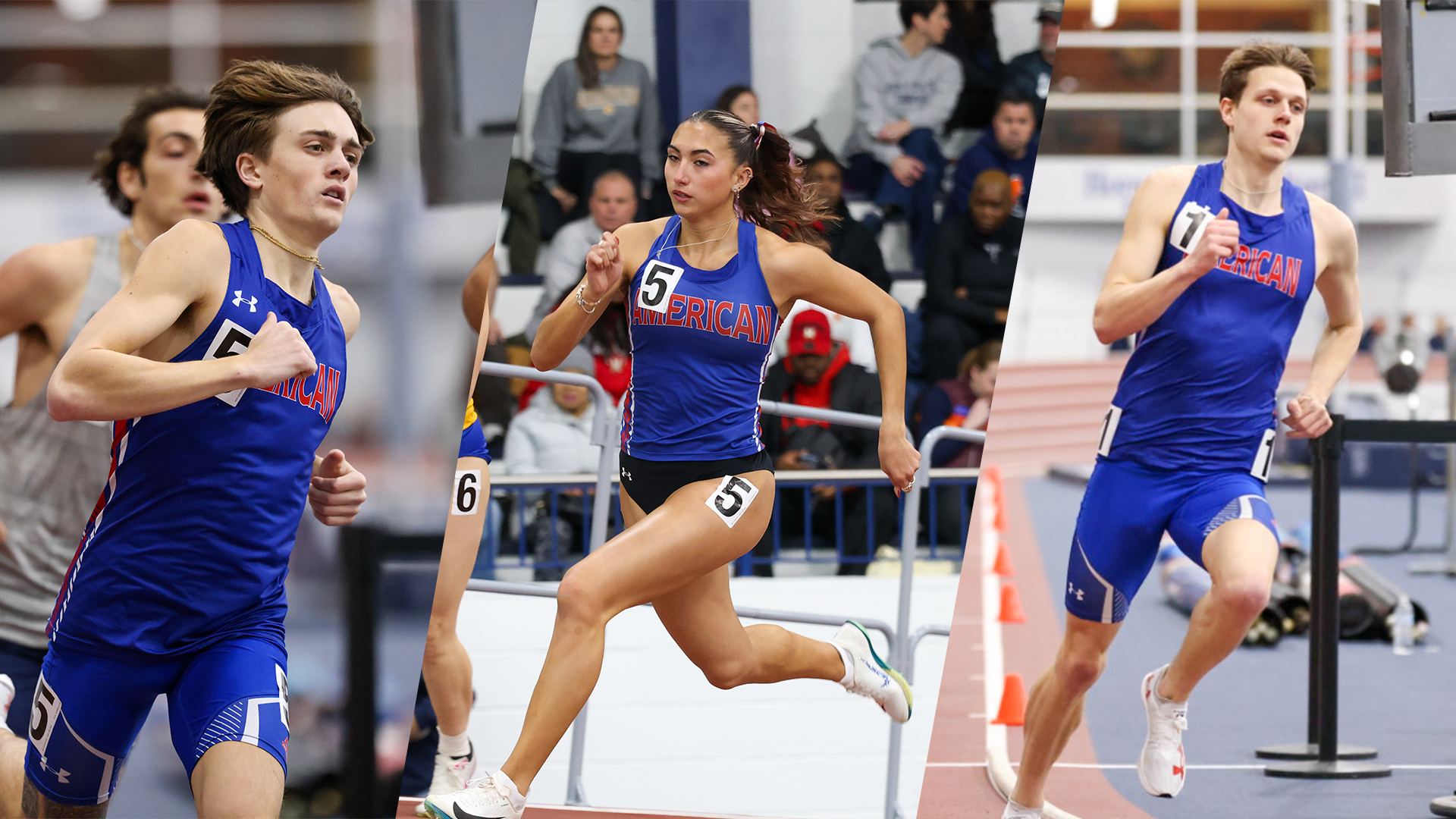 Kaden Kluth, Lorelei Bangit, and Carver Morgan run program records at Penn State