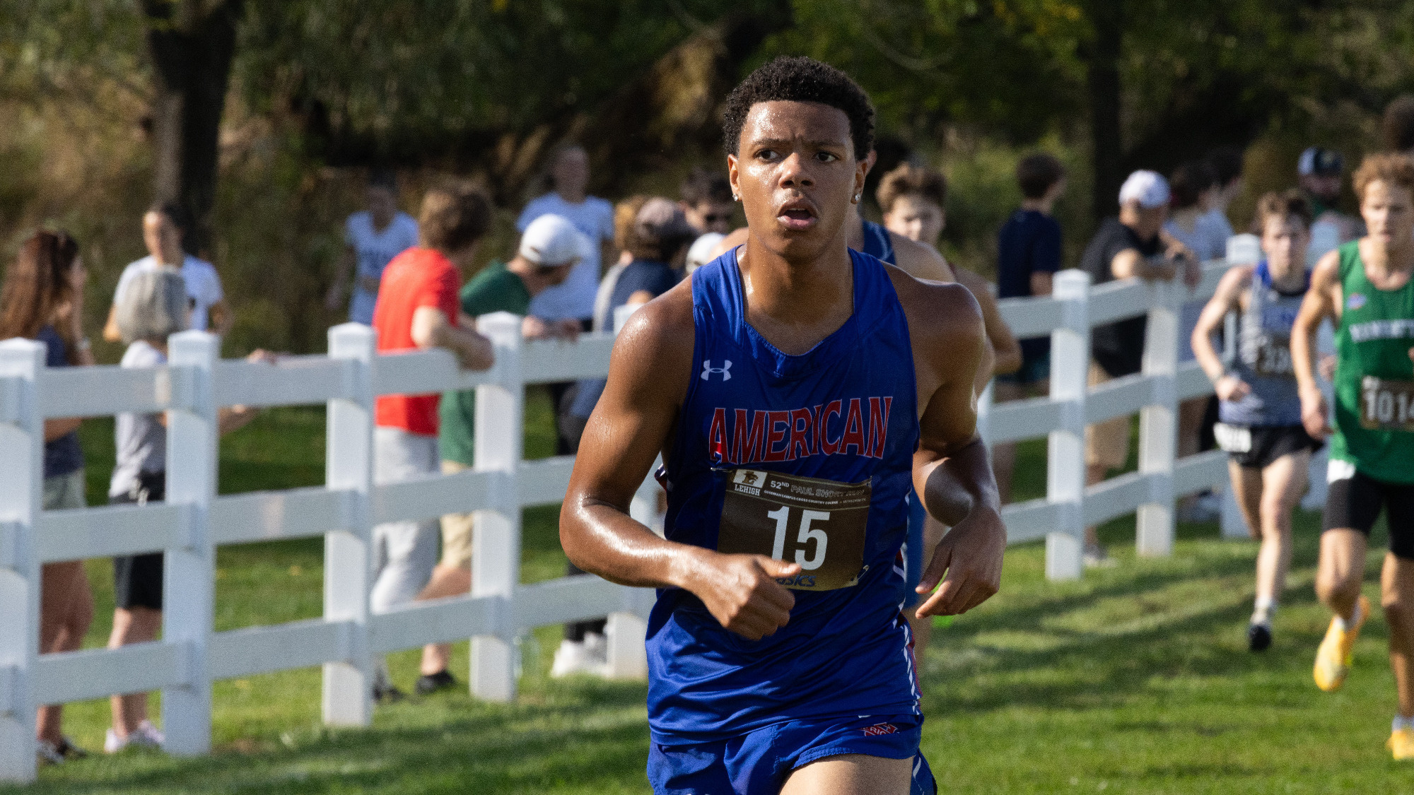 Daden Grogan competing in the Paul Short Open Men's 8k race