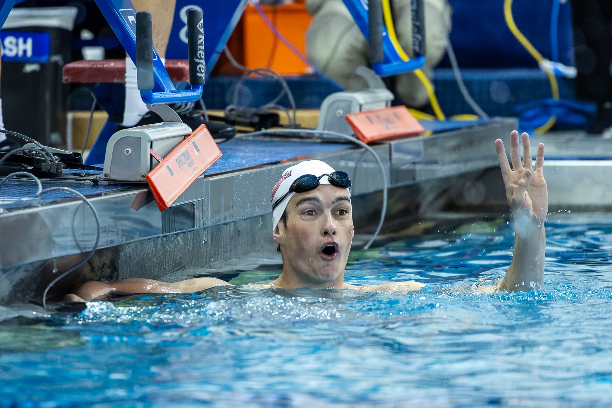 Luke Martens swimming for American University Swim & Dive vs Mount St. Marys - January 3, 2026