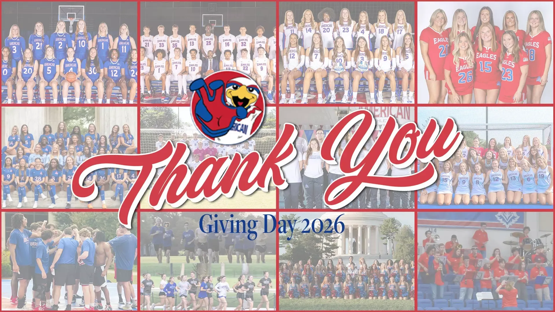 Giving Day thank you graphic with photos of every team