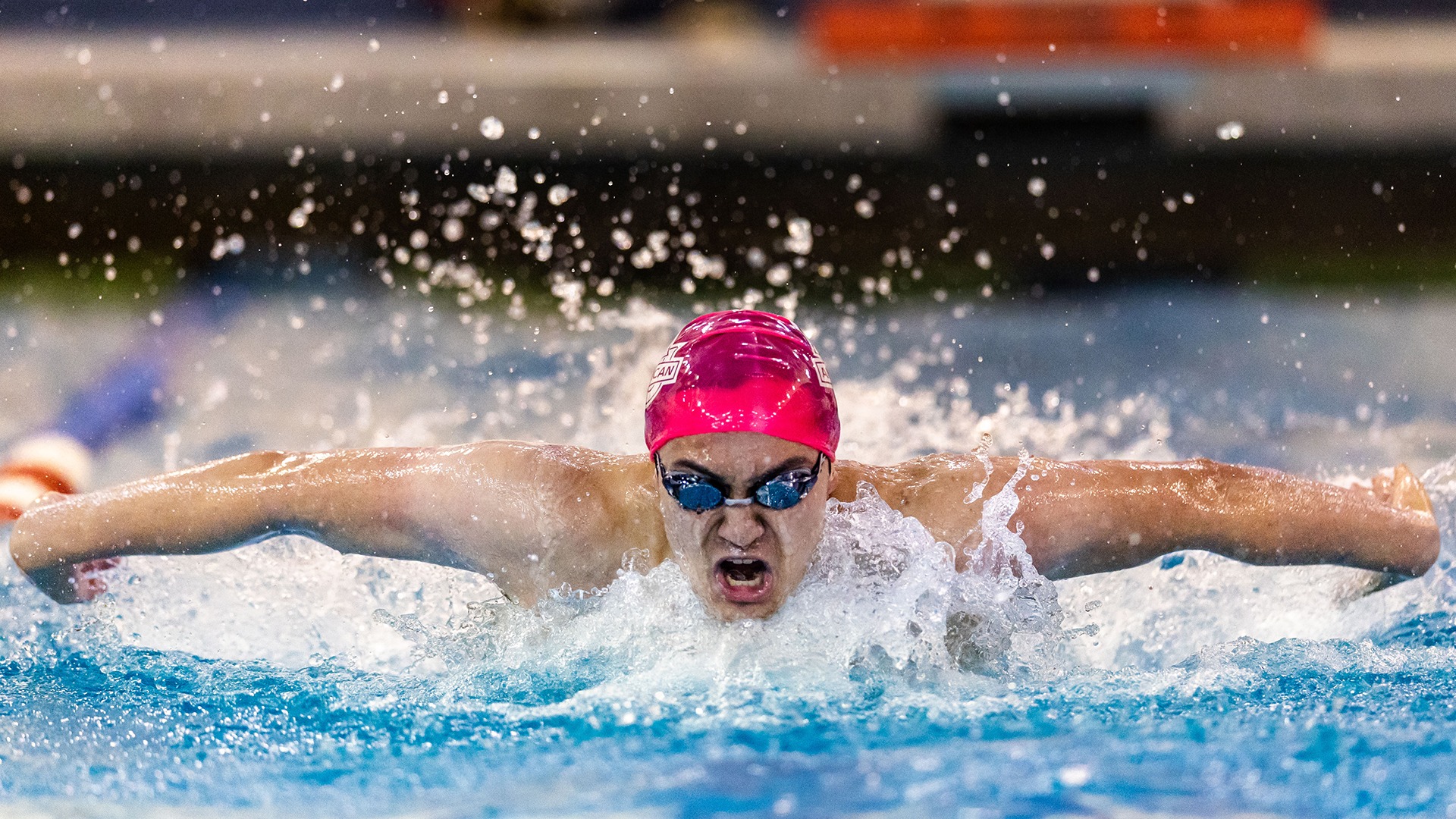 Daniel Coughlin swimming for American University Swim vs Georgetown - October 11, 2024