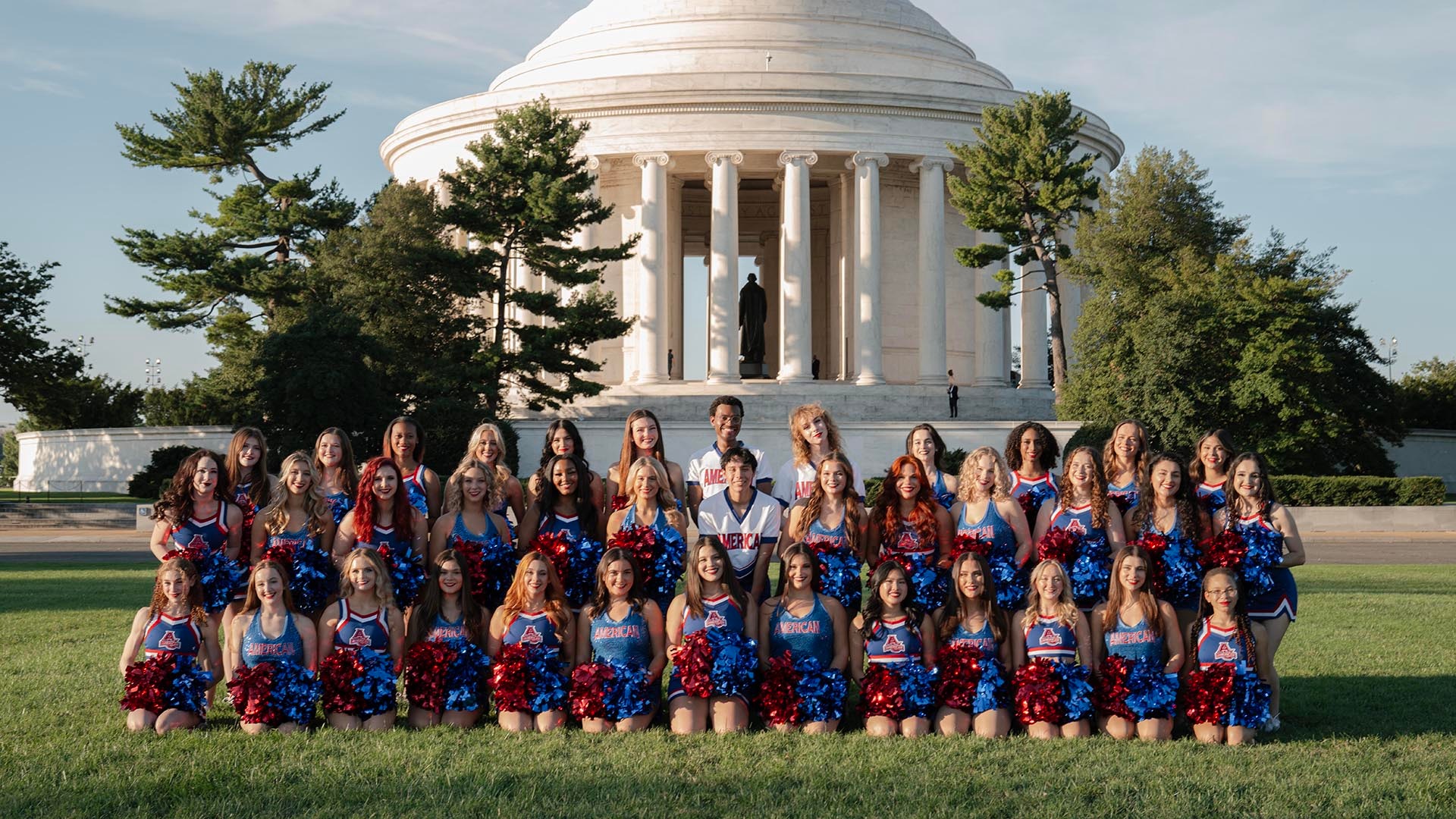 cheer and dance teams group photo in DC in 2026