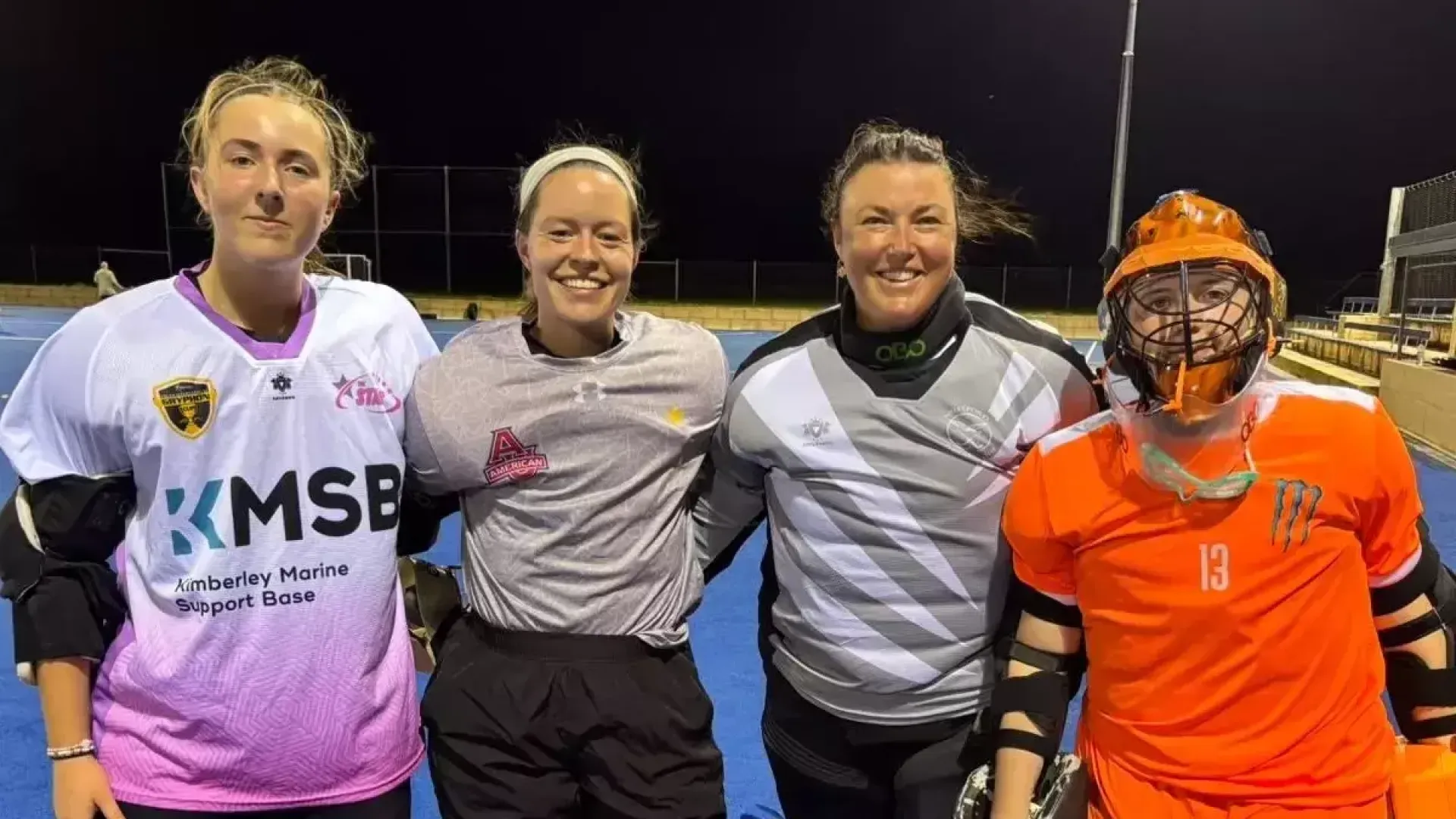 Bryn Underwood with other goalkeepers for Whitford