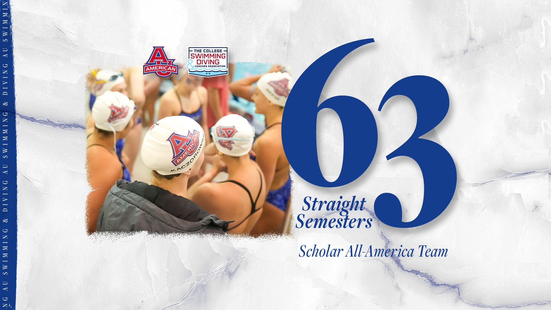 Swim and dive teams earn CSCAA Scholar All-Academic Team honors for the 63rd semester in a row