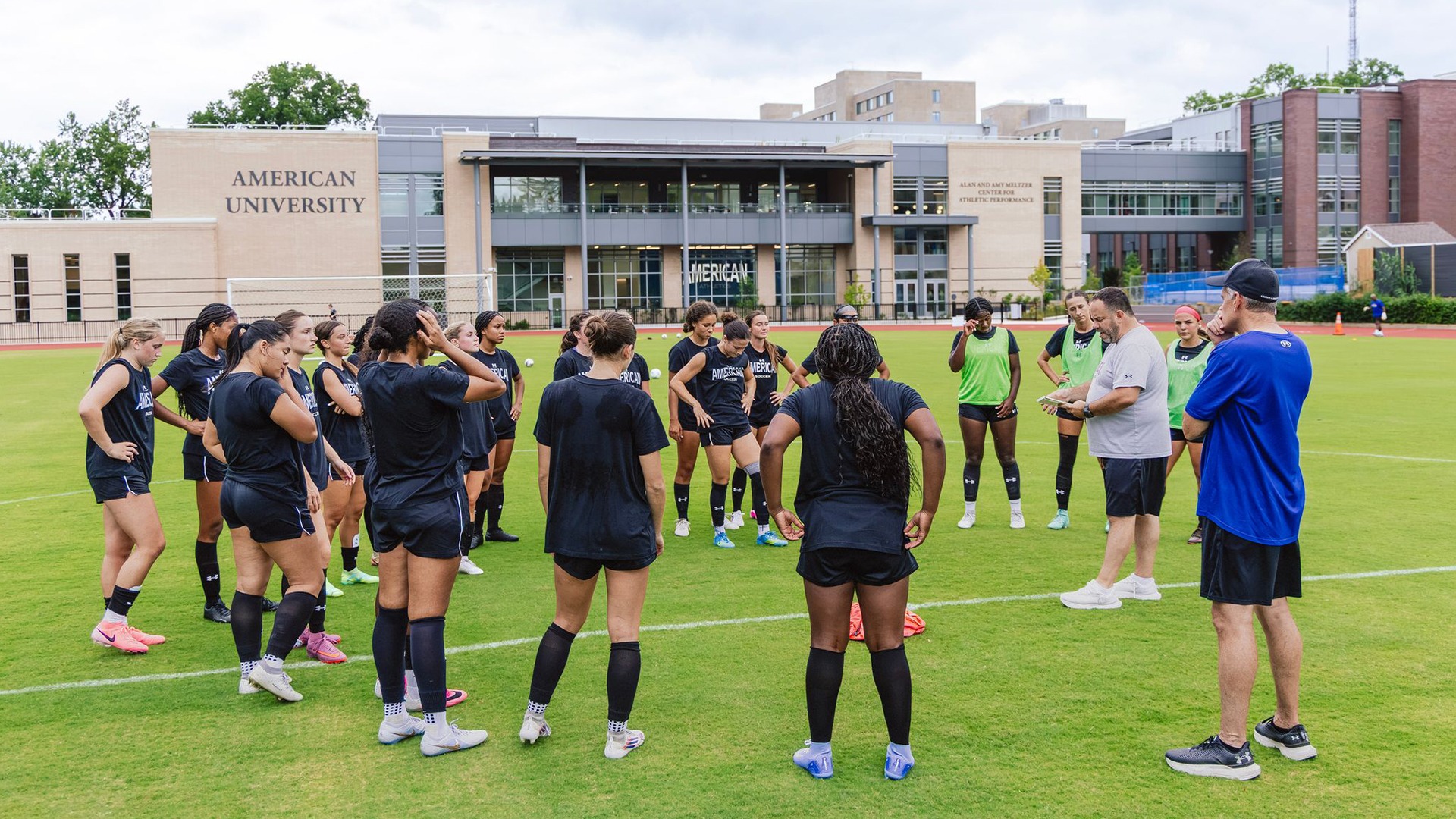 women's soccer practice at Reeves Field in August, 2026